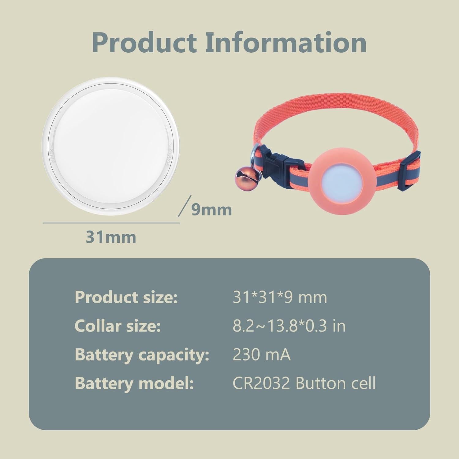 Rastreador de Mascotas Jasullminral FT, Localizador iOS Global