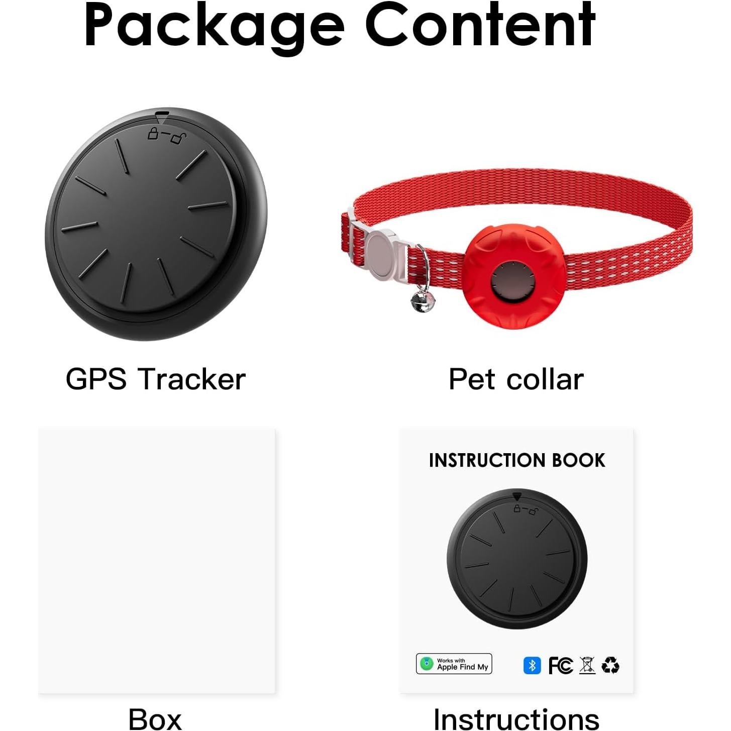 Rastreador GPS para Gatos HONGTOP H, Collar Impermeable iOS