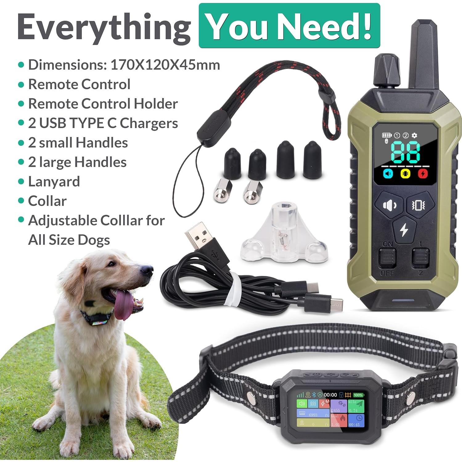 Sistema de Cerca Inalámbrica GPS para Perros Quanzhou - Collar con 4 Modos de Entrenamiento