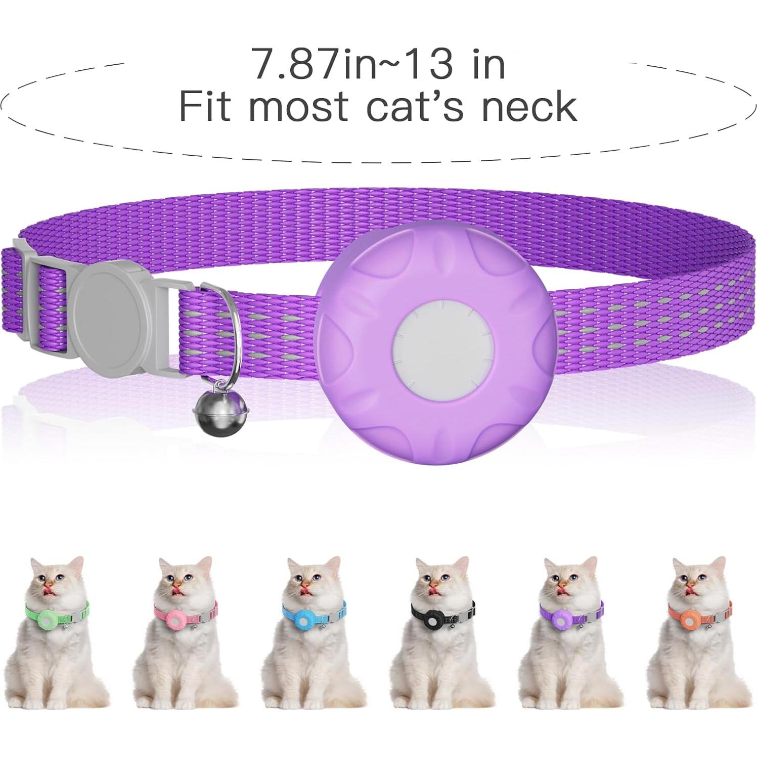 Collar Localizador GPS para Gatos ZITTZ Morado, Sin Cuota Mensual
