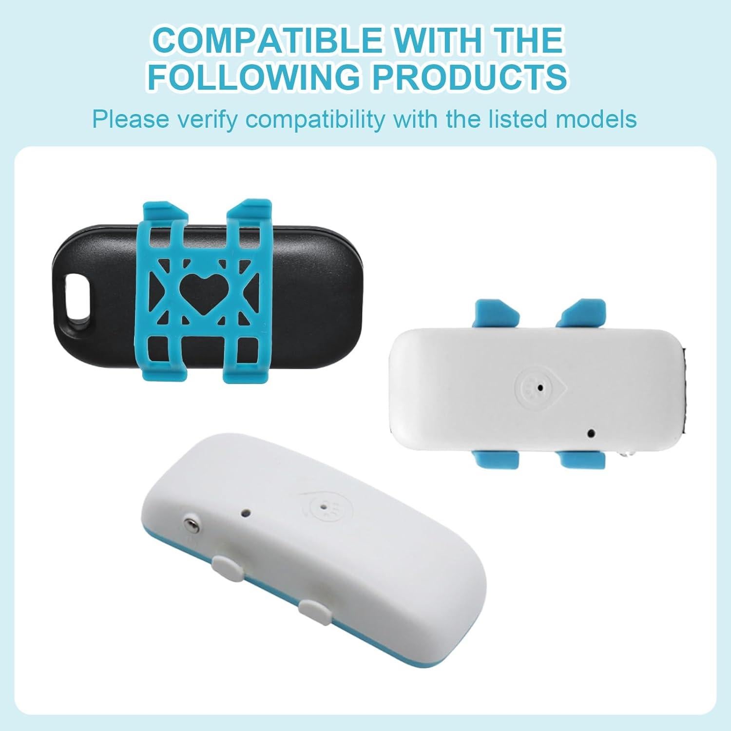 4 Clips de Goma Quilax para Localizador GPS Tractive - Azul