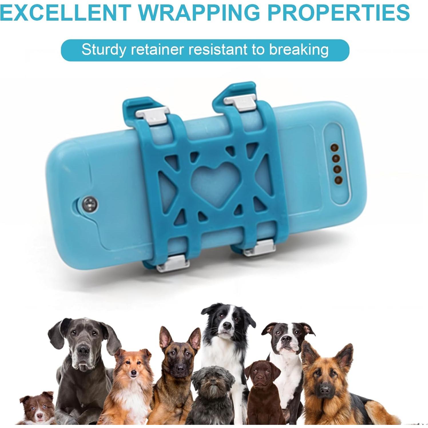 4 Clips de Goma Quilax para Localizador GPS Tractive - Azul