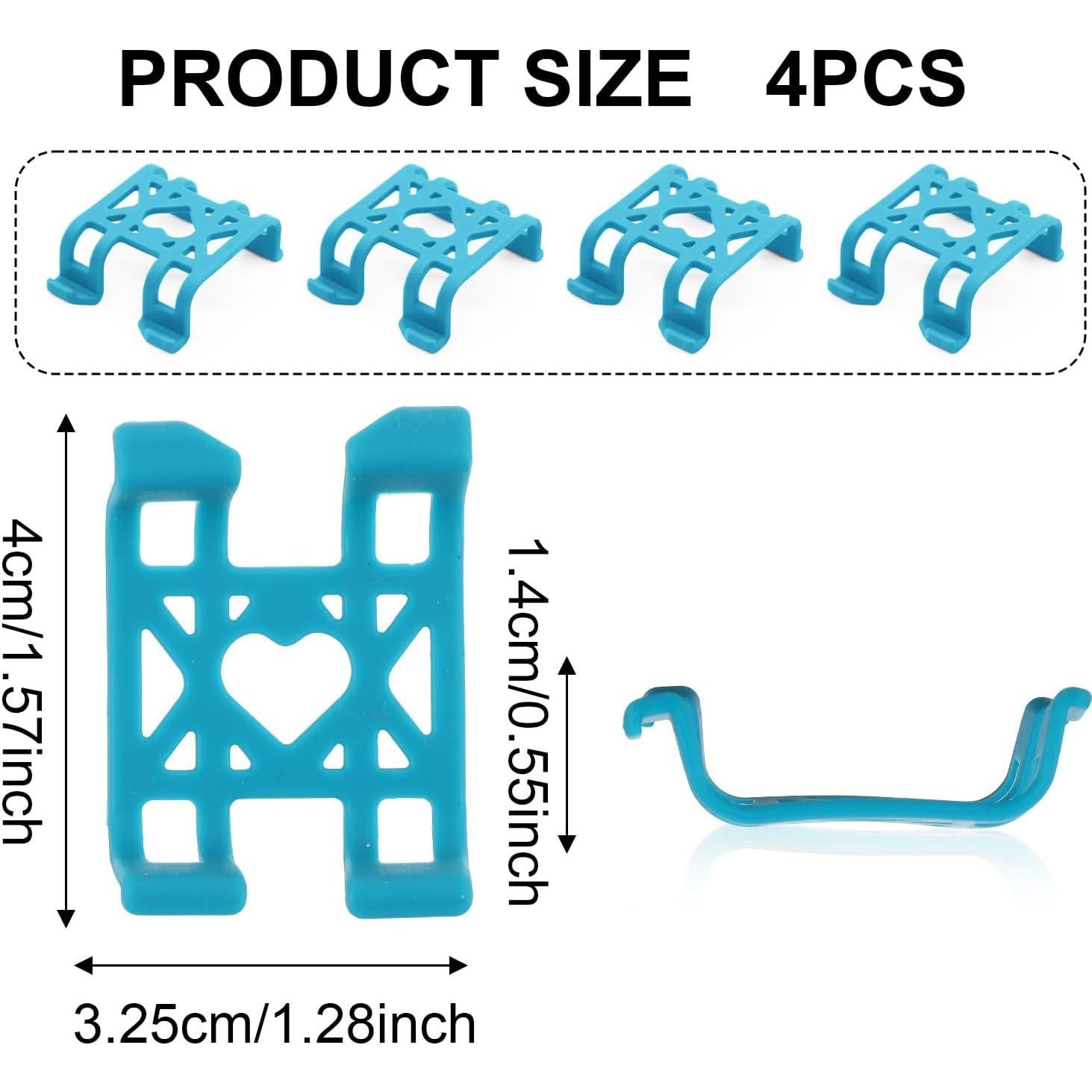 4 Clips de Goma Quilax para Localizador GPS Tractive - Azul