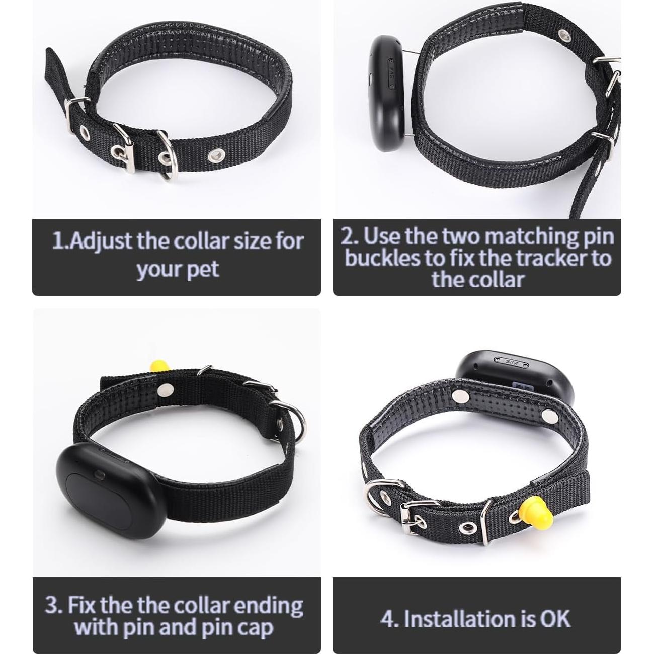 Rastreador GPS 4G Fajocru para Perros Grandes - Impermeable, Luz LED