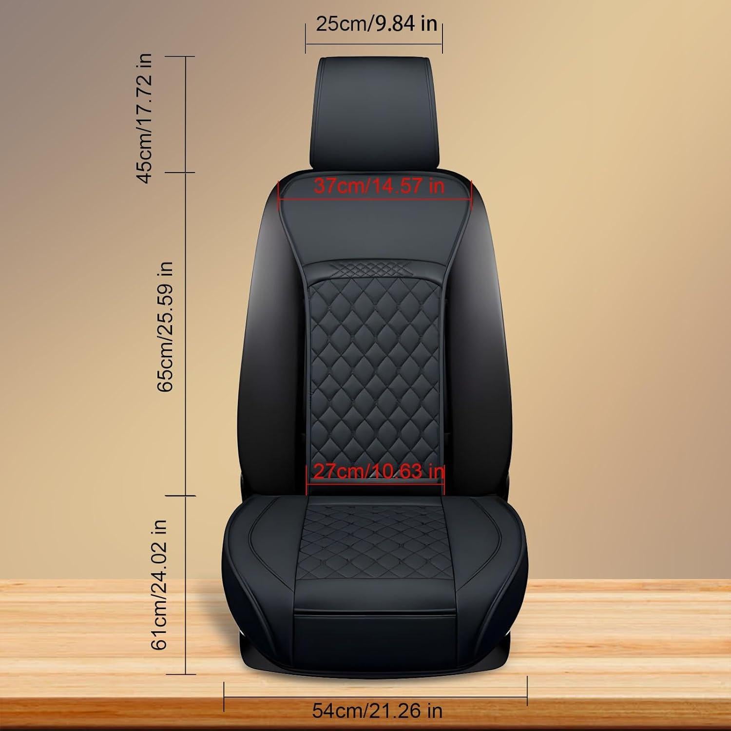Cubiertas de Asiento Delantero Joy Forserve para Toyota - Negro