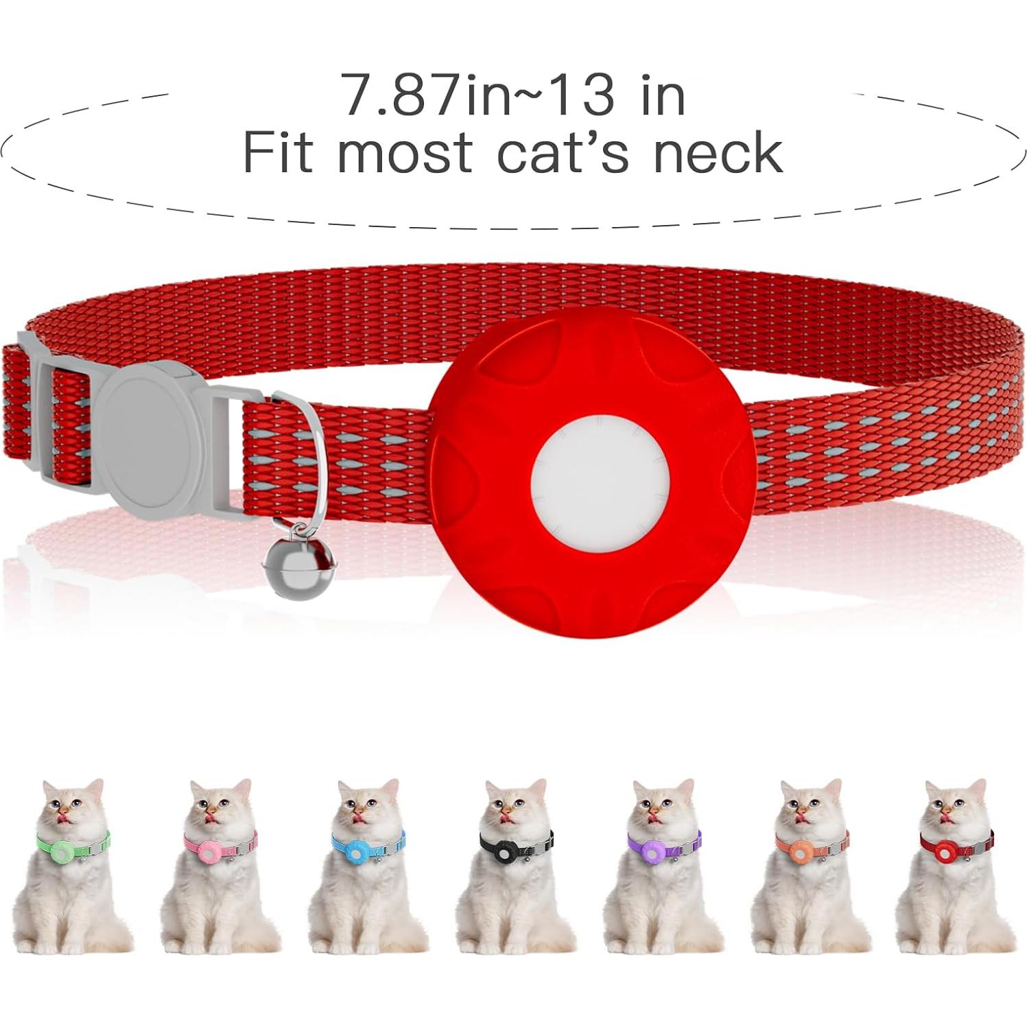 Rastreador GPS para Gatos HONGTOP H Impermeable Bluetooth Rojo