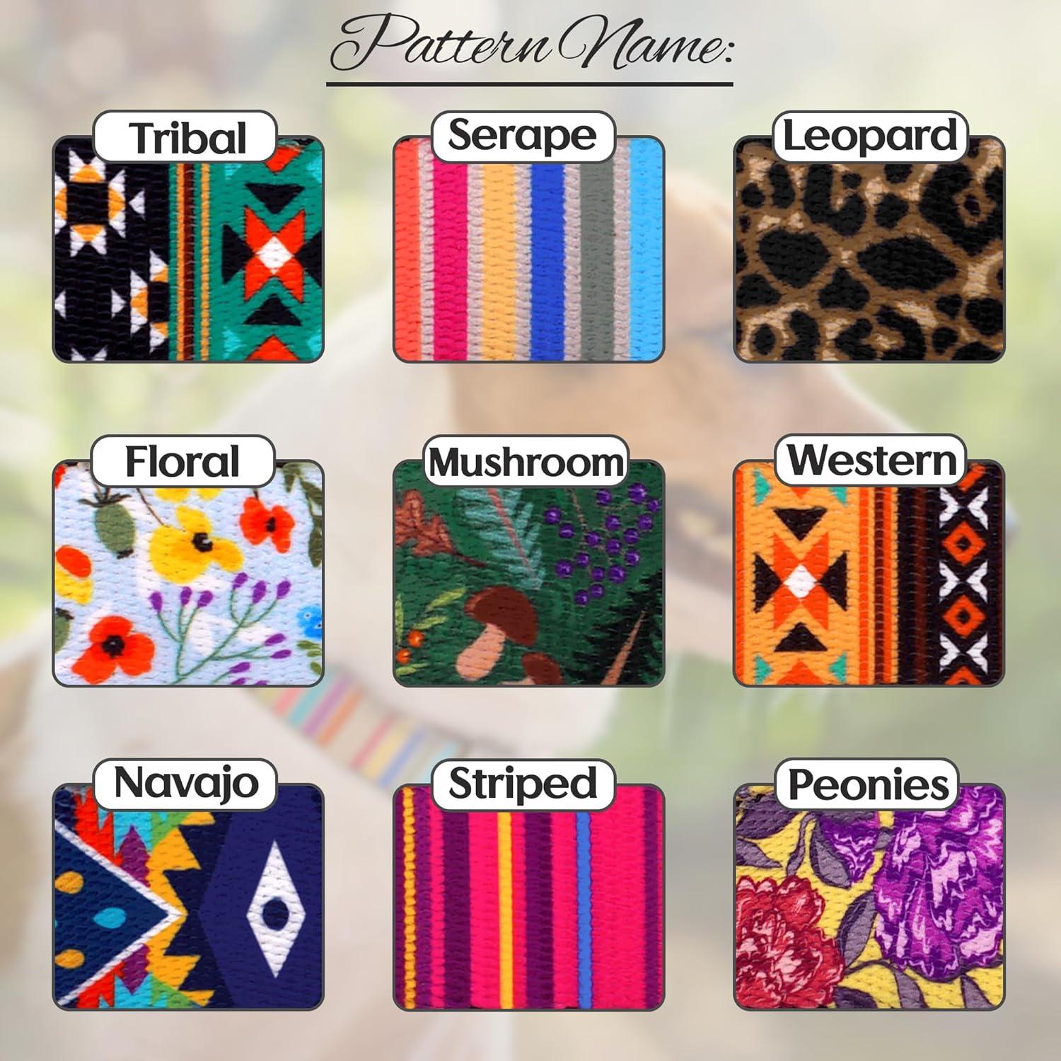 Collar para Perros Budkas con Soporte AirTag Floral Mediano