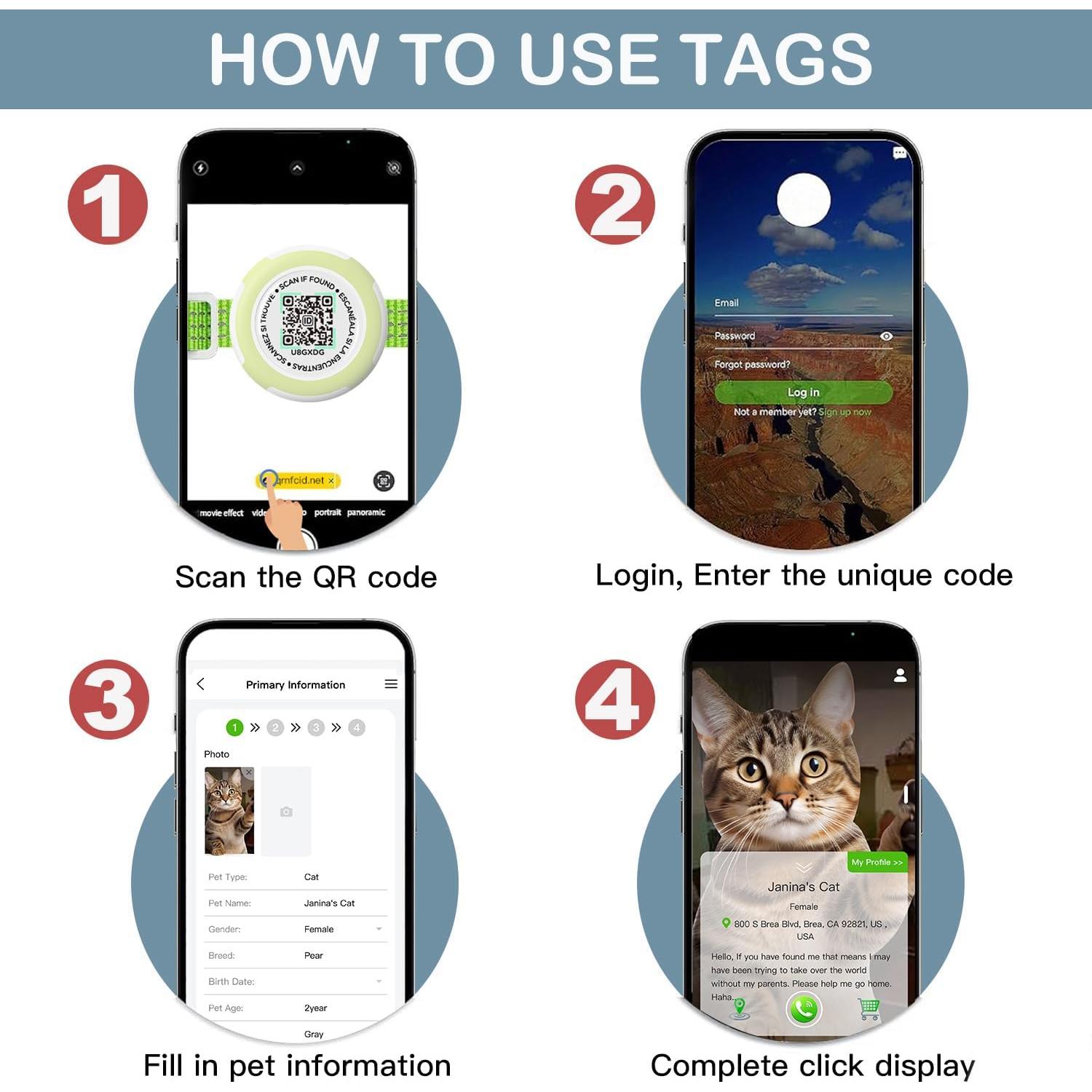 Collar para Gato HENGSHEYUE con Soporte Airtag Impermeable 20-32cm