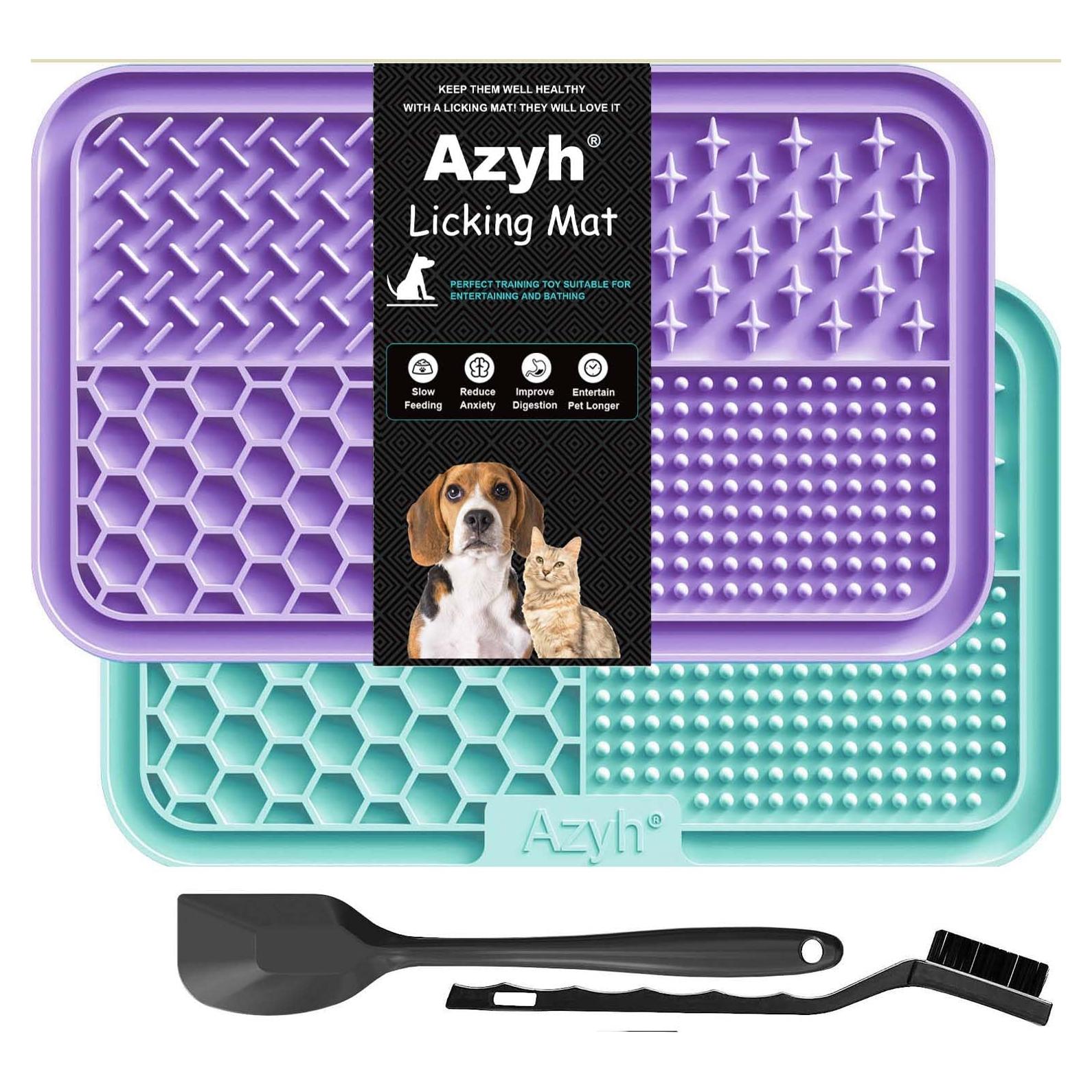 Alfombrilla de Lamer Azyh 2 Pack para Perros y Gatos 25.1x15.2cm