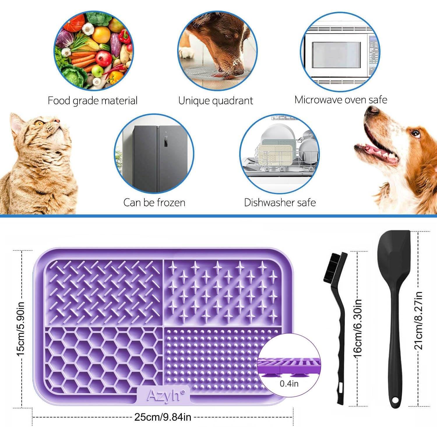 Alfombrilla de Lamer Azyh 2 Pack para Perros y Gatos 25.1x15.2cm