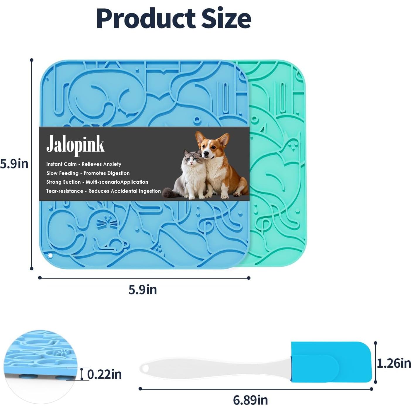 Alfombrilla Lick Jalopink para Perros y Gatos 15 cm x 15 cm