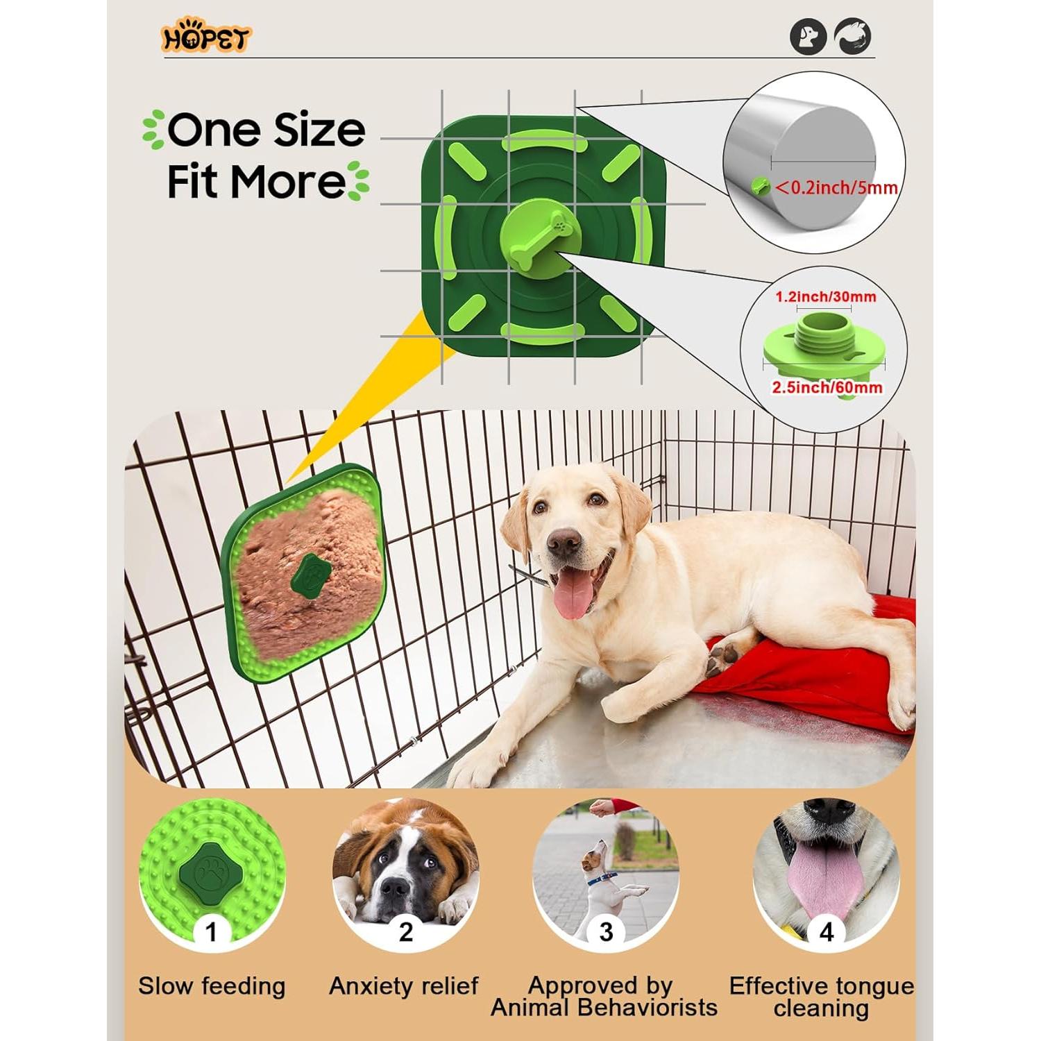 Alfombrilla de Lamer para Perros HOPET 19x19 cm Antideslizante