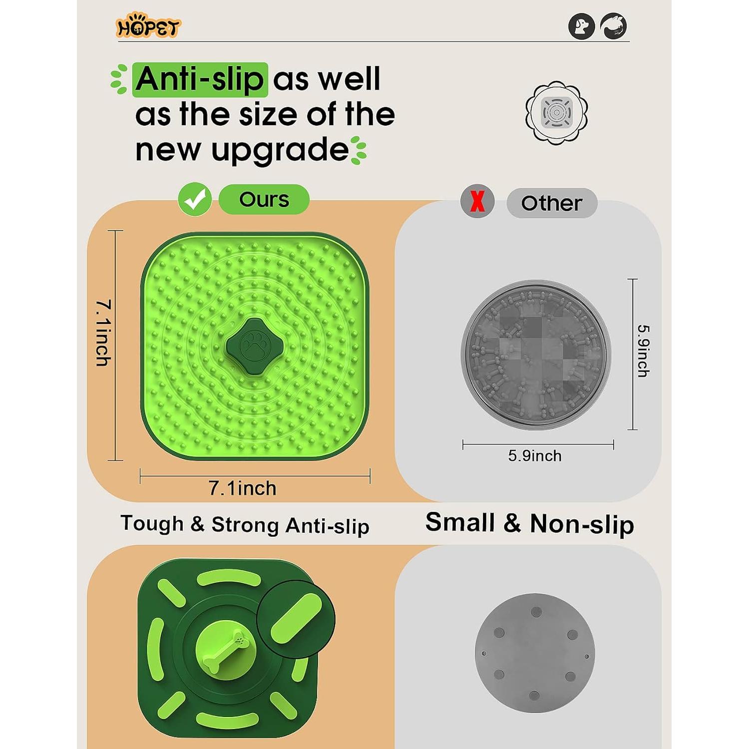 Alfombrilla de Lamer para Perros HOPET 19x19 cm Antideslizante