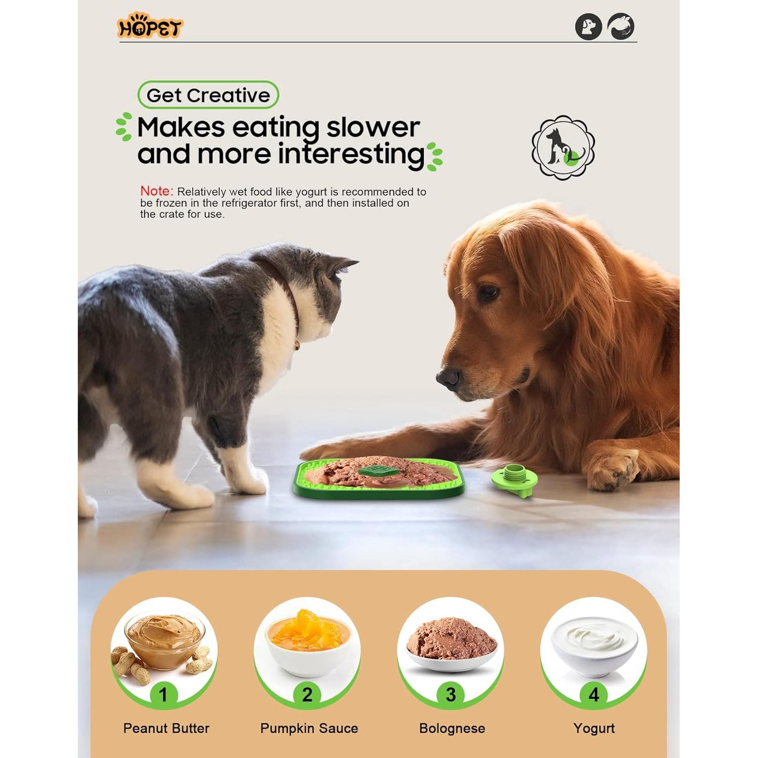 Alfombrilla de Lamer para Perros HOPET 19x19 cm Antideslizante