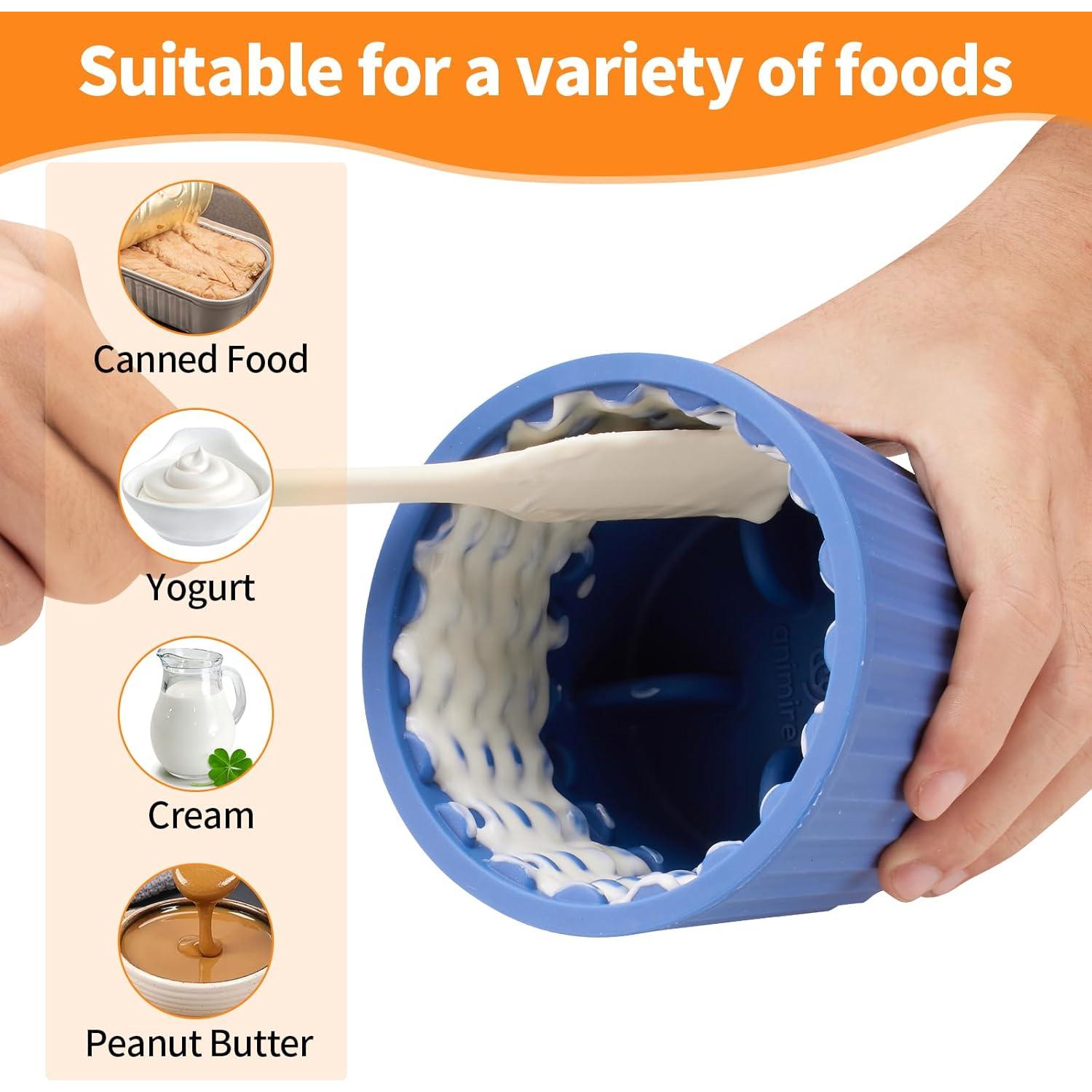 Tazón Antideslizante para Lamer Animire M-L Azul Profundo