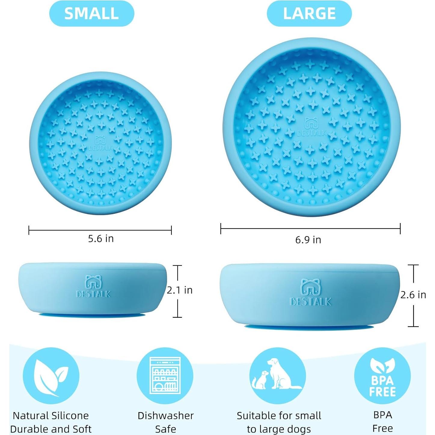 Tazón de Lamer para Perros Bestalk, Silicona Antideslizante 12.7cm