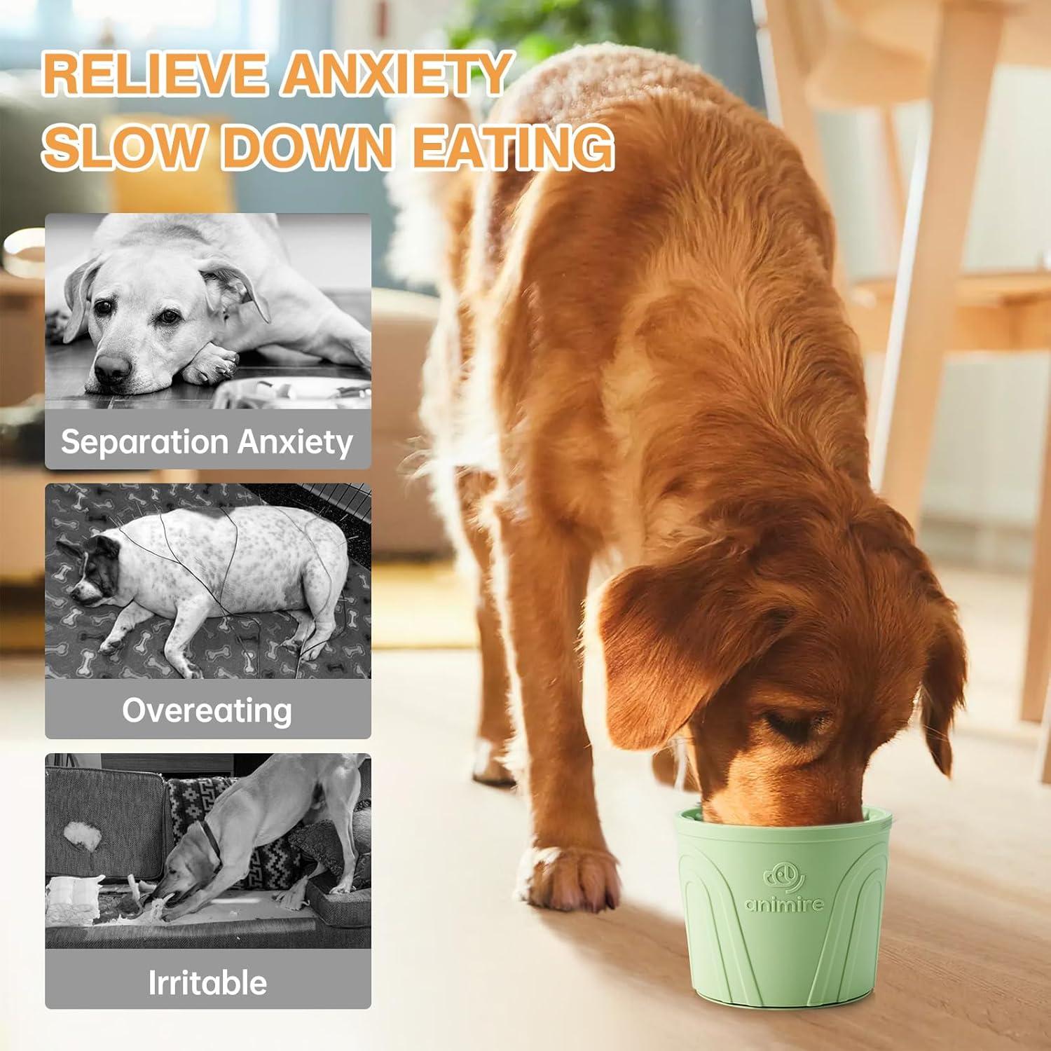 Tazón Lento para Perros Animire, Silicona Antideslizante 14cm