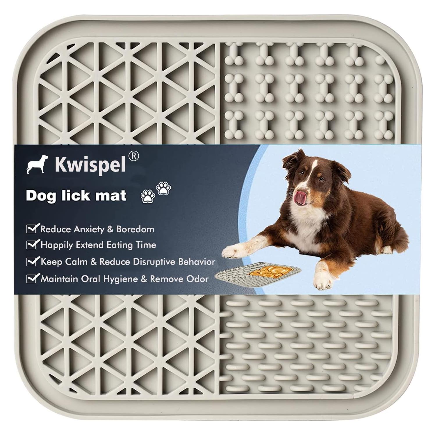 Alfombrilla de Lamer para Perros Kwispel Gris 16.6x15.1cm