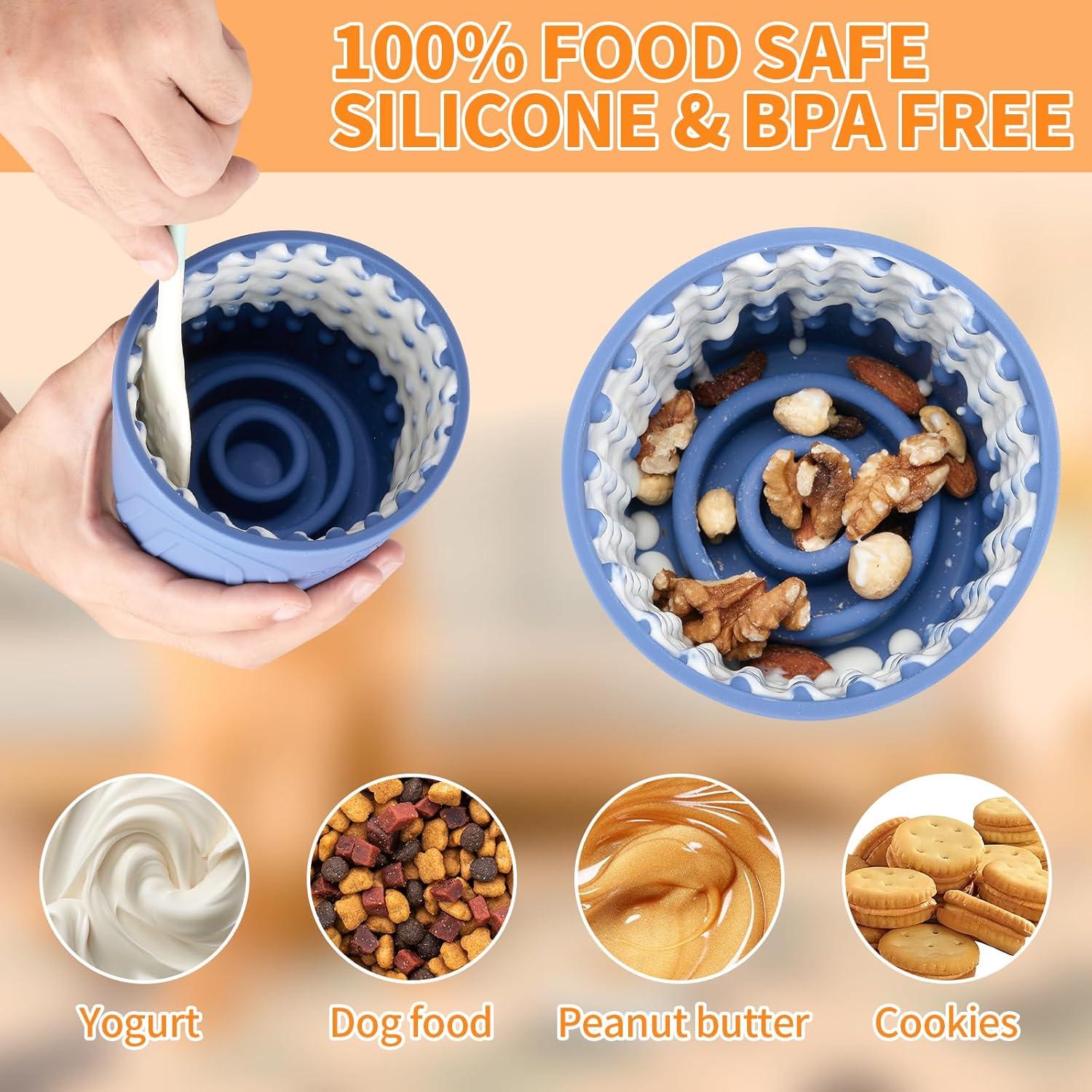 Tazón de Lamer para Perros Bestalk M-L Azul Oscuro Antideslizante