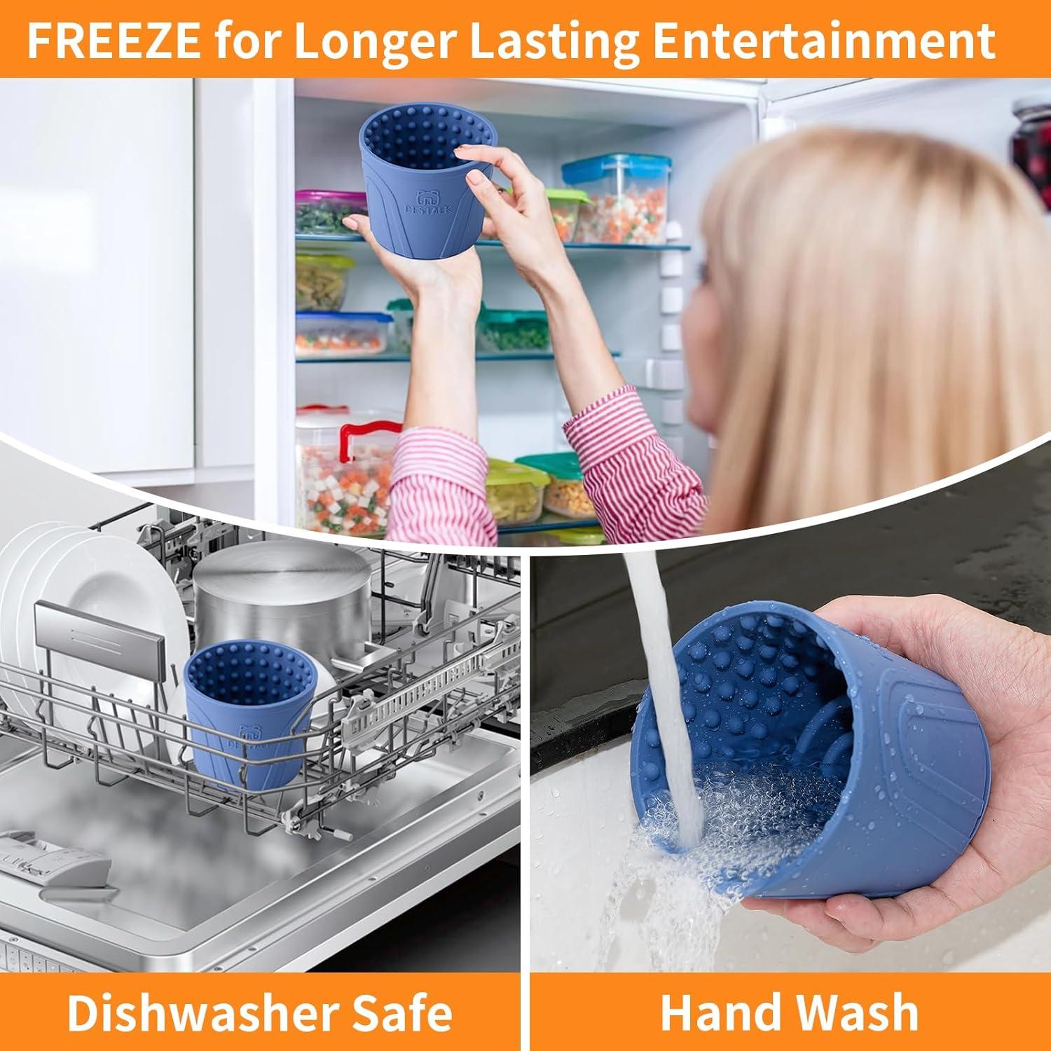 Tazón de Lamer para Perros Bestalk M-L Azul Oscuro Antideslizante