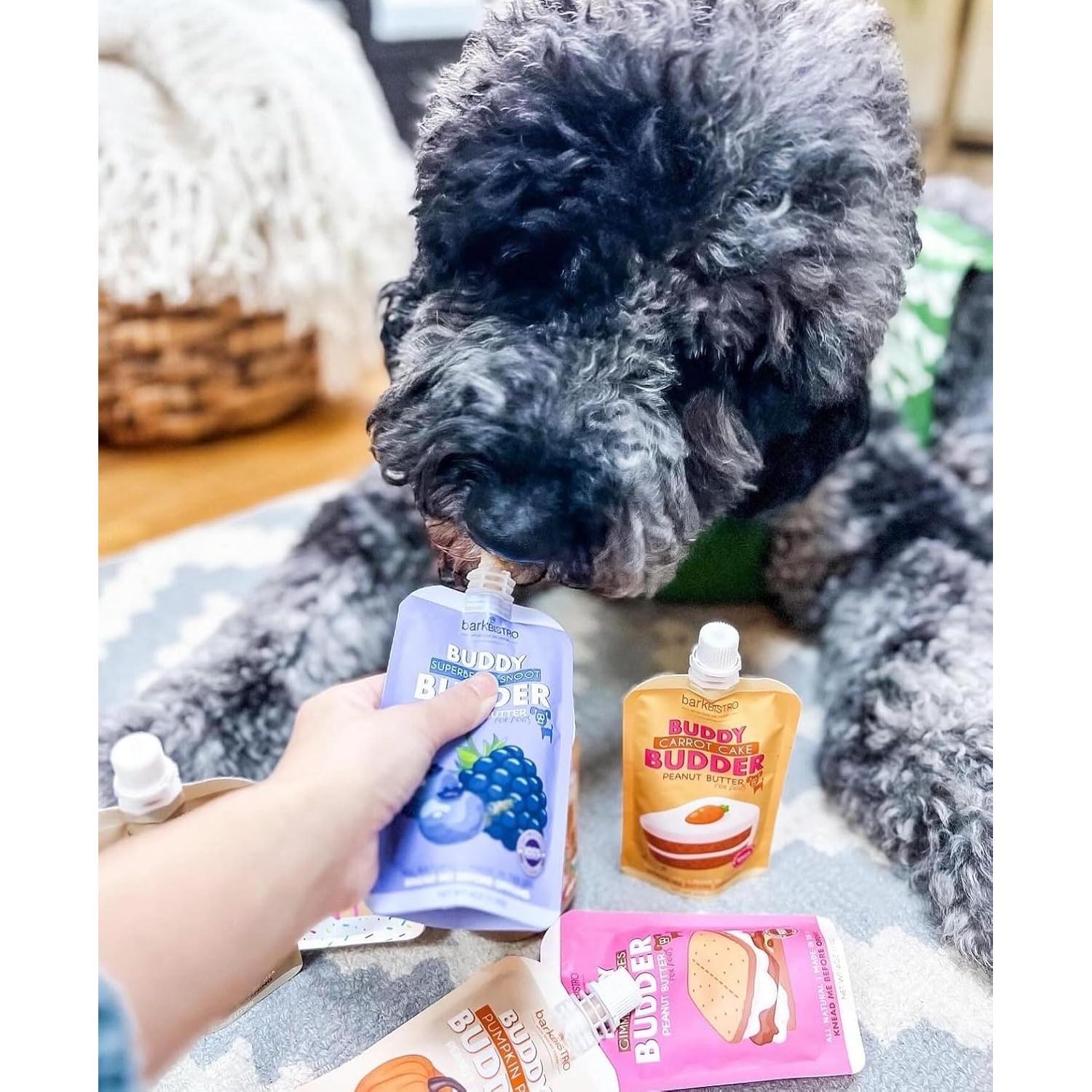 Juego de Tapete de Enriquecimiento para Perros Bark Bistro con Mantequilla de Maní Superberry 113.4 g