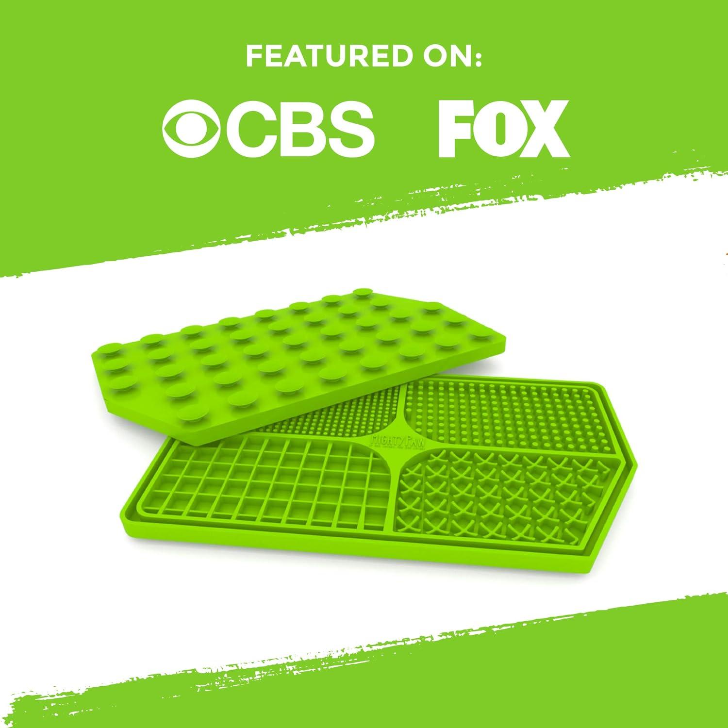 Mighty Paw Lick Pad Verde para Perros - Tapete de Silicona BPA Free