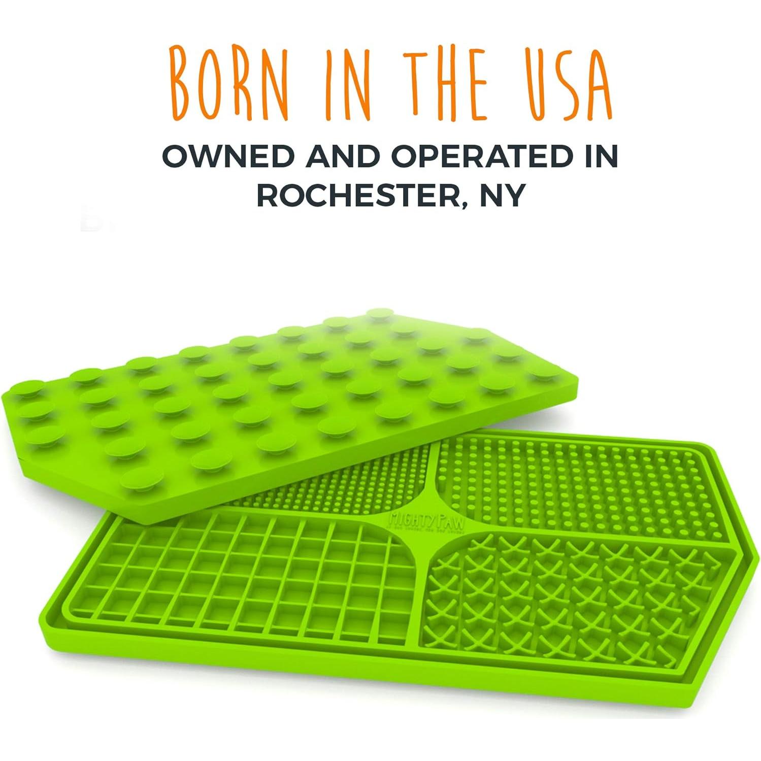 Mighty Paw Lick Pad Verde para Perros - Tapete de Silicona BPA Free