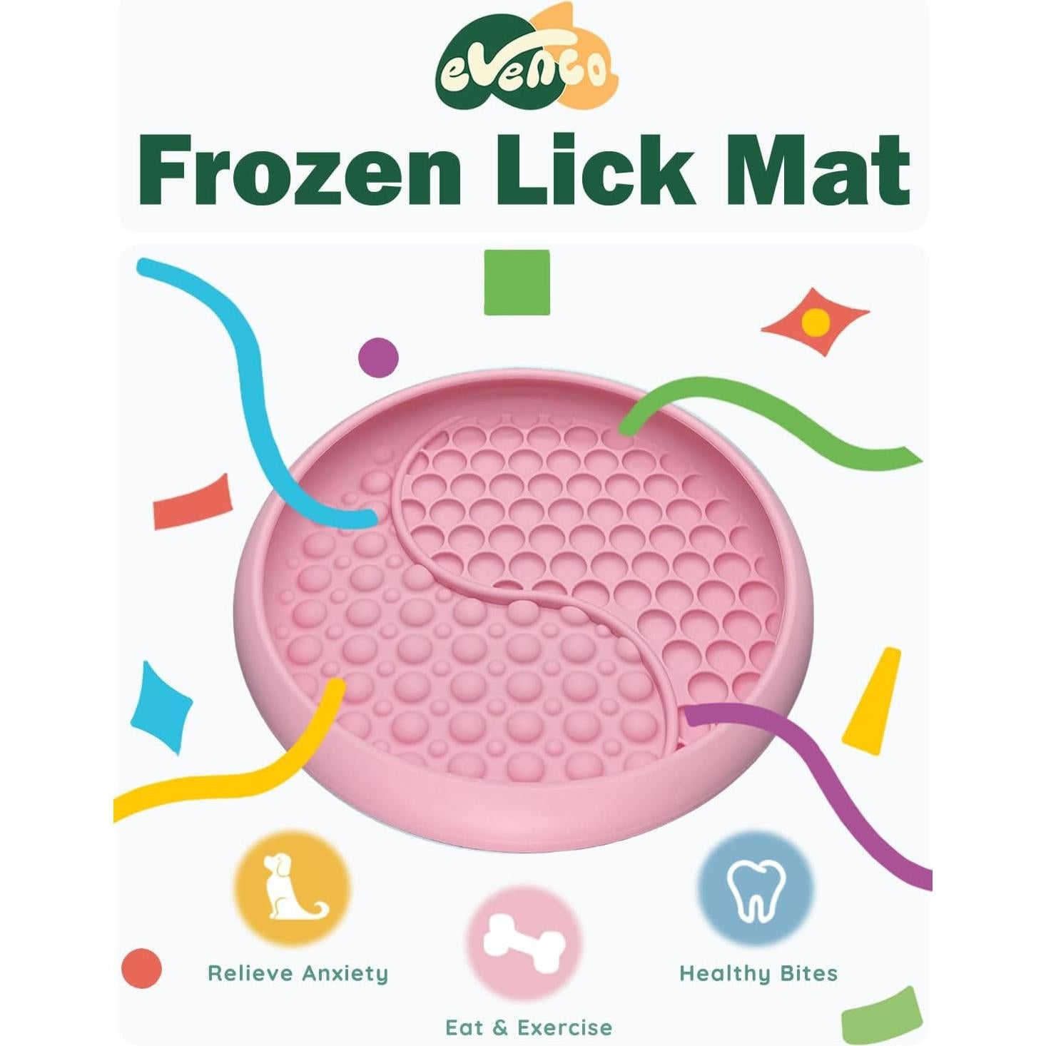 Alfombrilla Lick para Perros evenco Rosa 20.32 cm Antideslizante