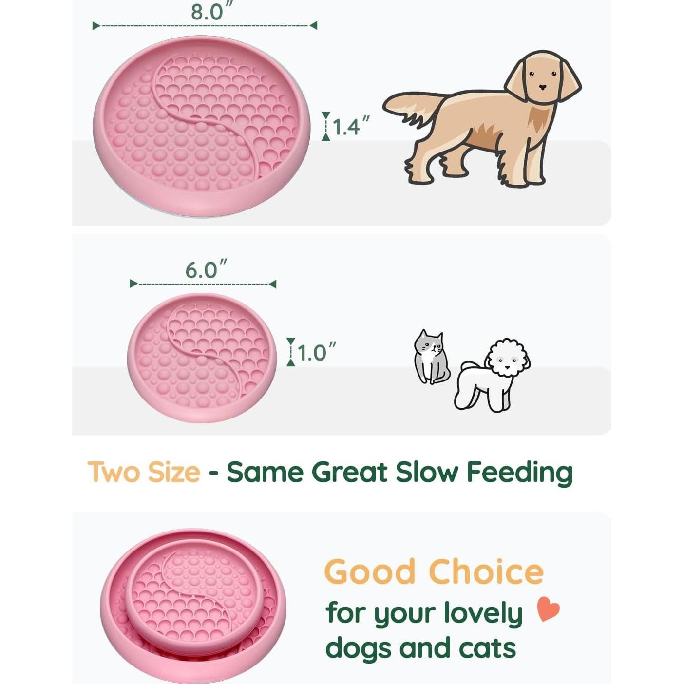 Alfombrilla Lick para Perros evenco Rosa 20.32 cm Antideslizante