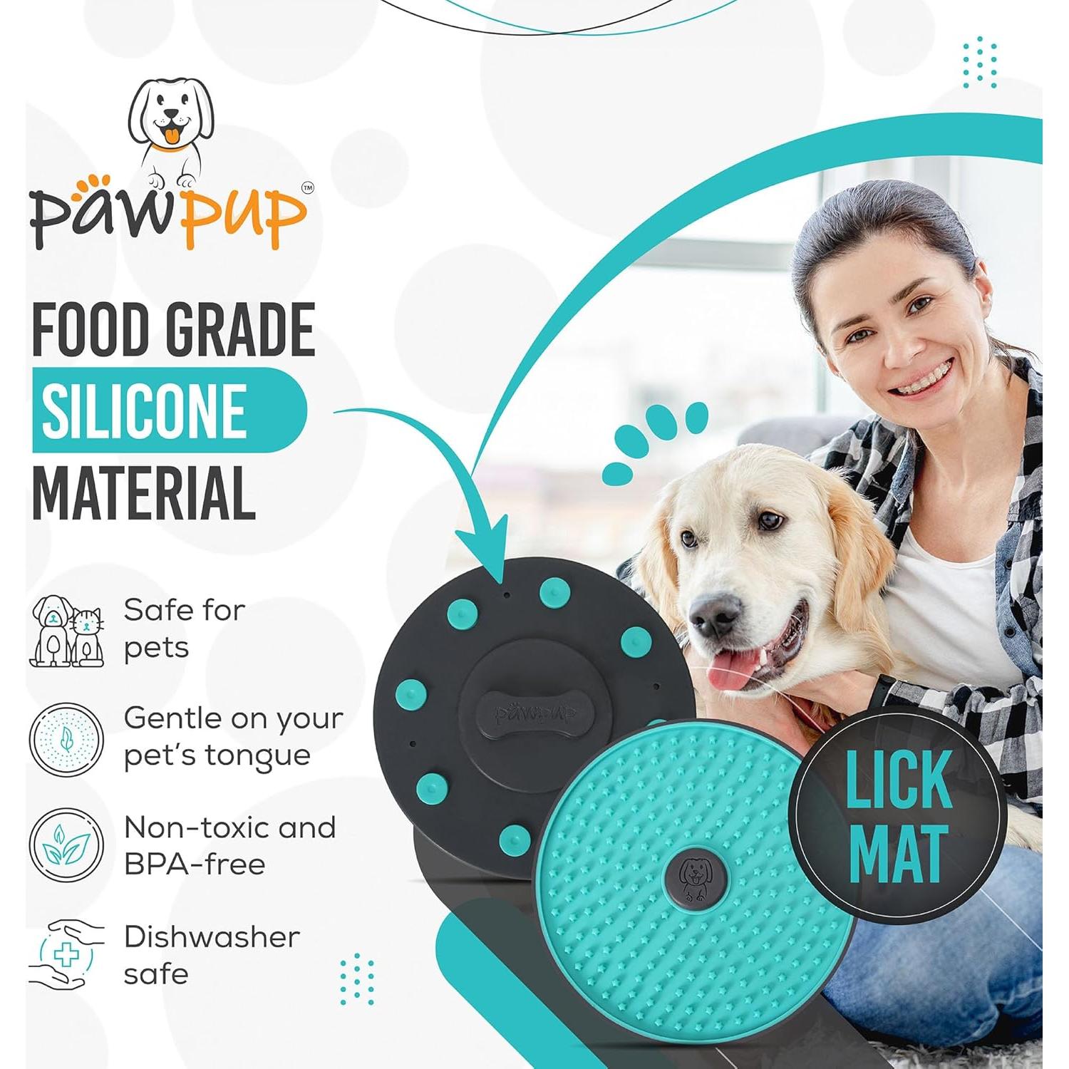 Alfombrilla Lick PAWPUP 20.8 cm Antideslizante para Perros