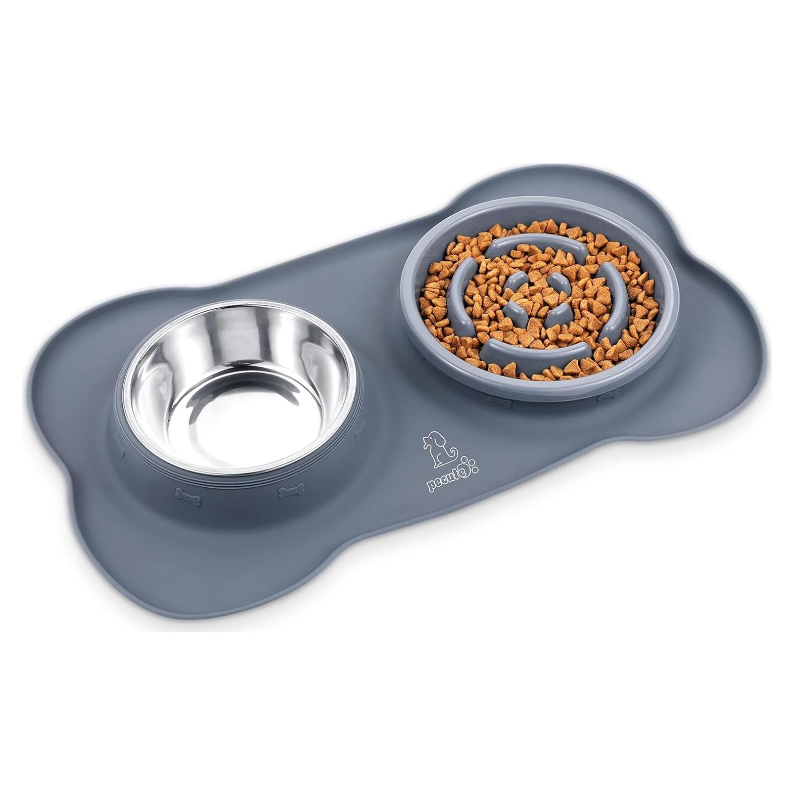 Comedero Lento Pecute para Perros y Gatos 13.5 oz Antideslizante