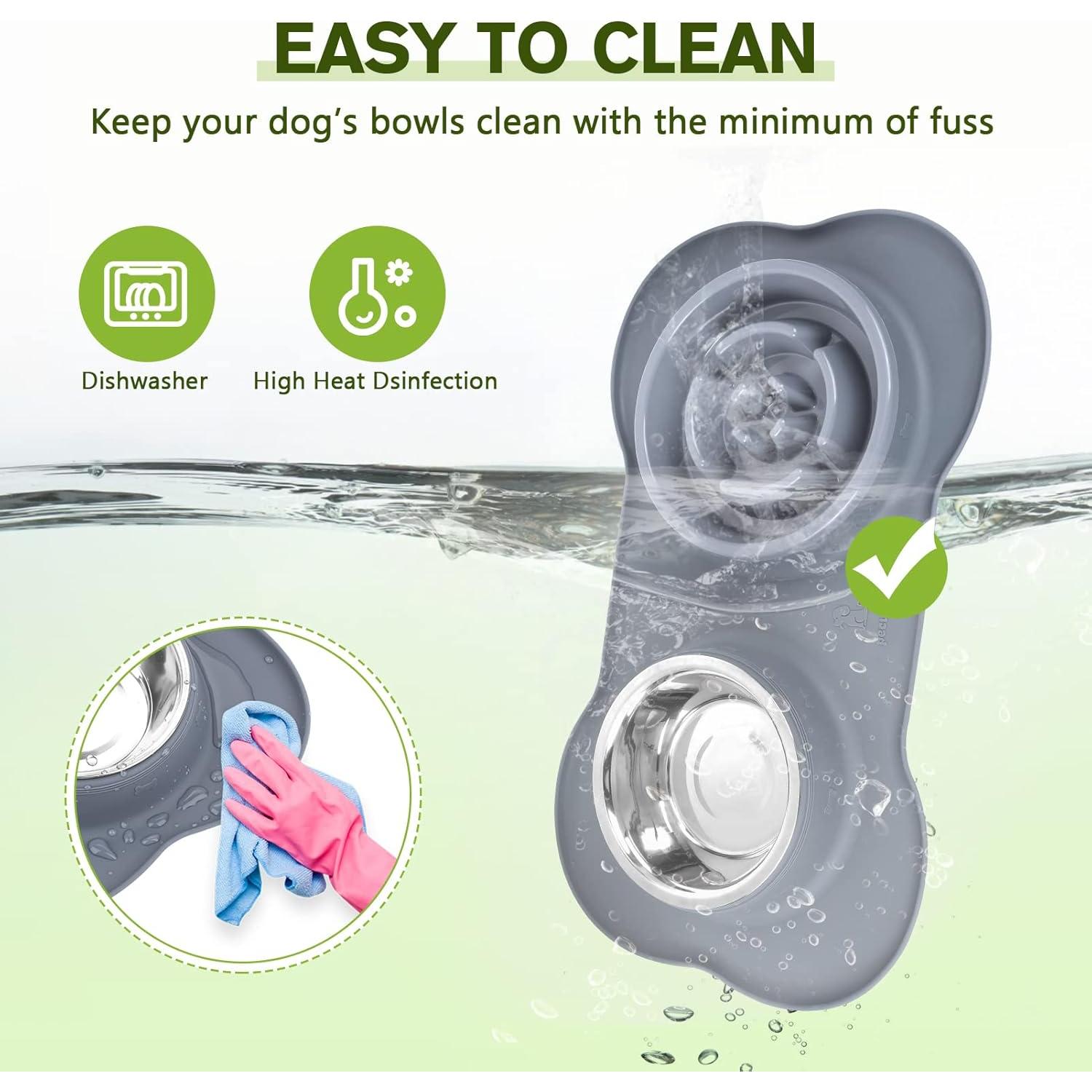 Comedero Lento Pecute para Perros y Gatos 13.5 oz Antideslizante