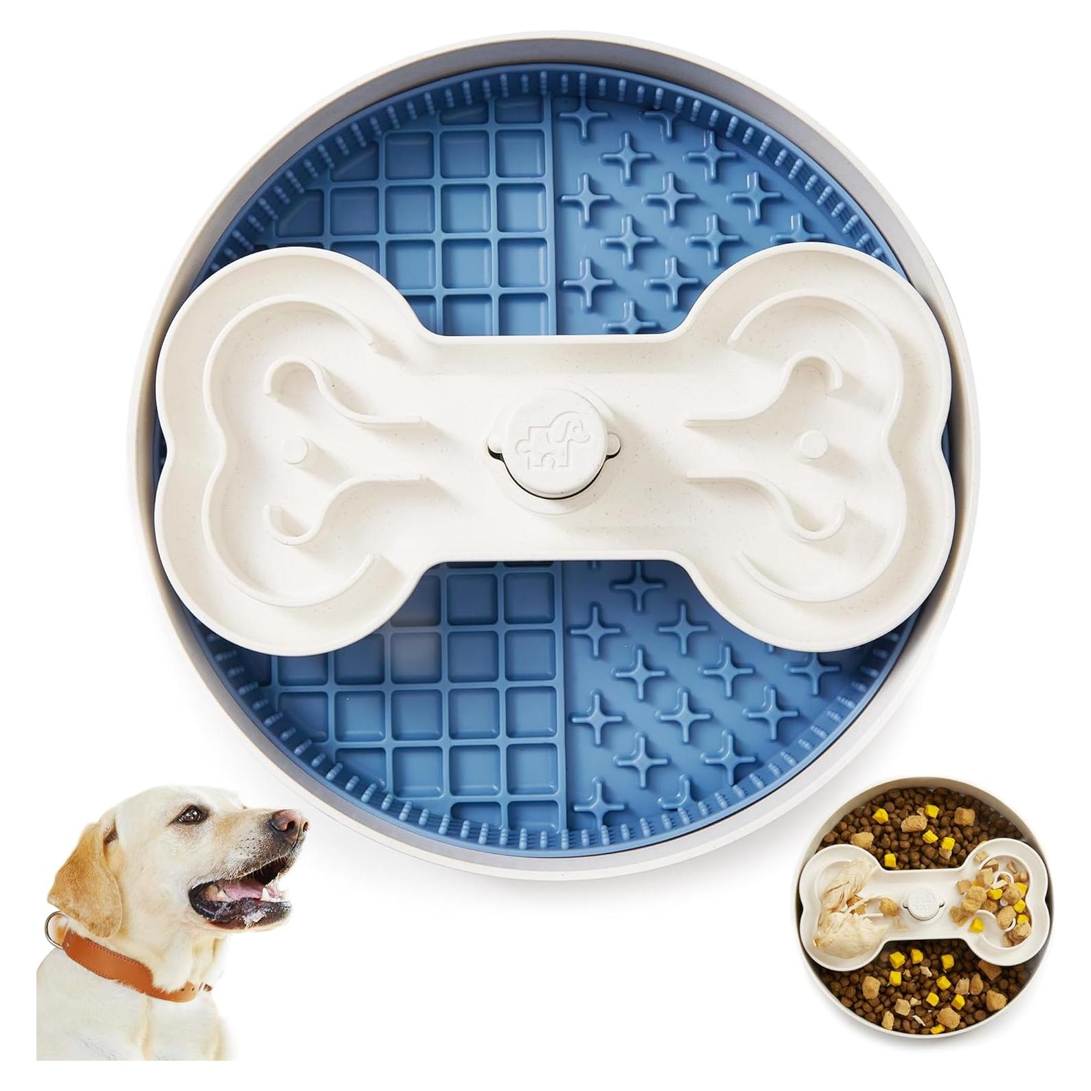 Cuenco para Perros Suhaco 4 en 1 Alimentación Lenta 25cm Azul