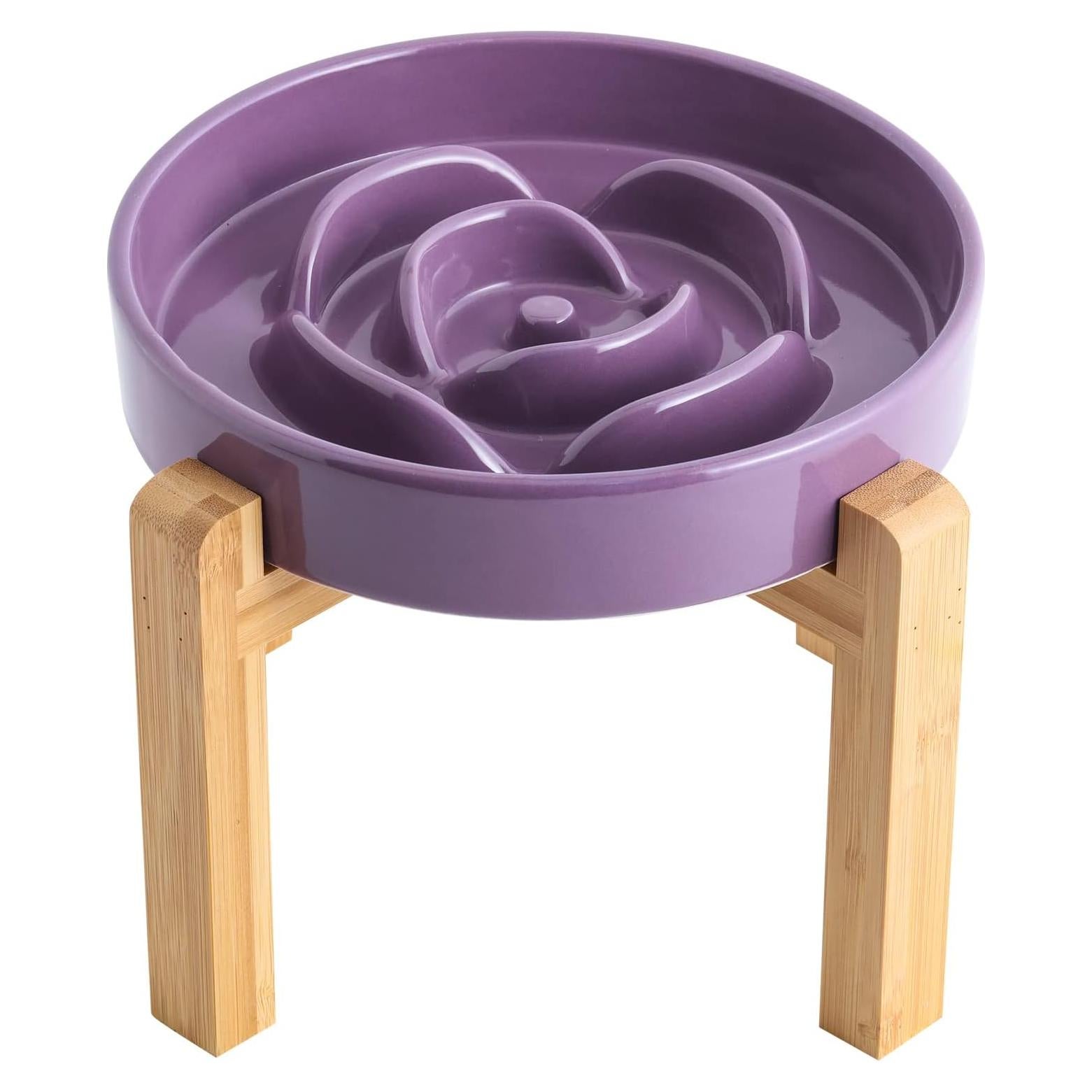 Cuenco Elevado para Perros Addogyy Morado Cerámica 22 cm