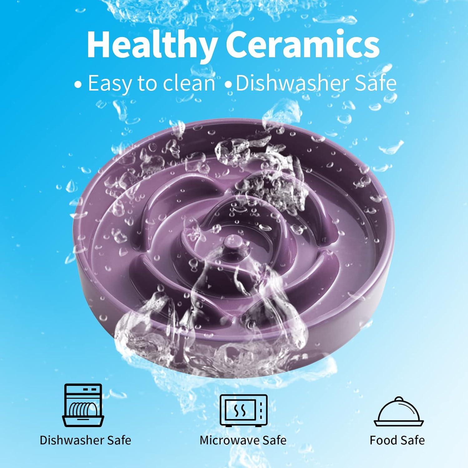 Cuenco Elevado para Perros Addogyy Morado Cerámica 22 cm