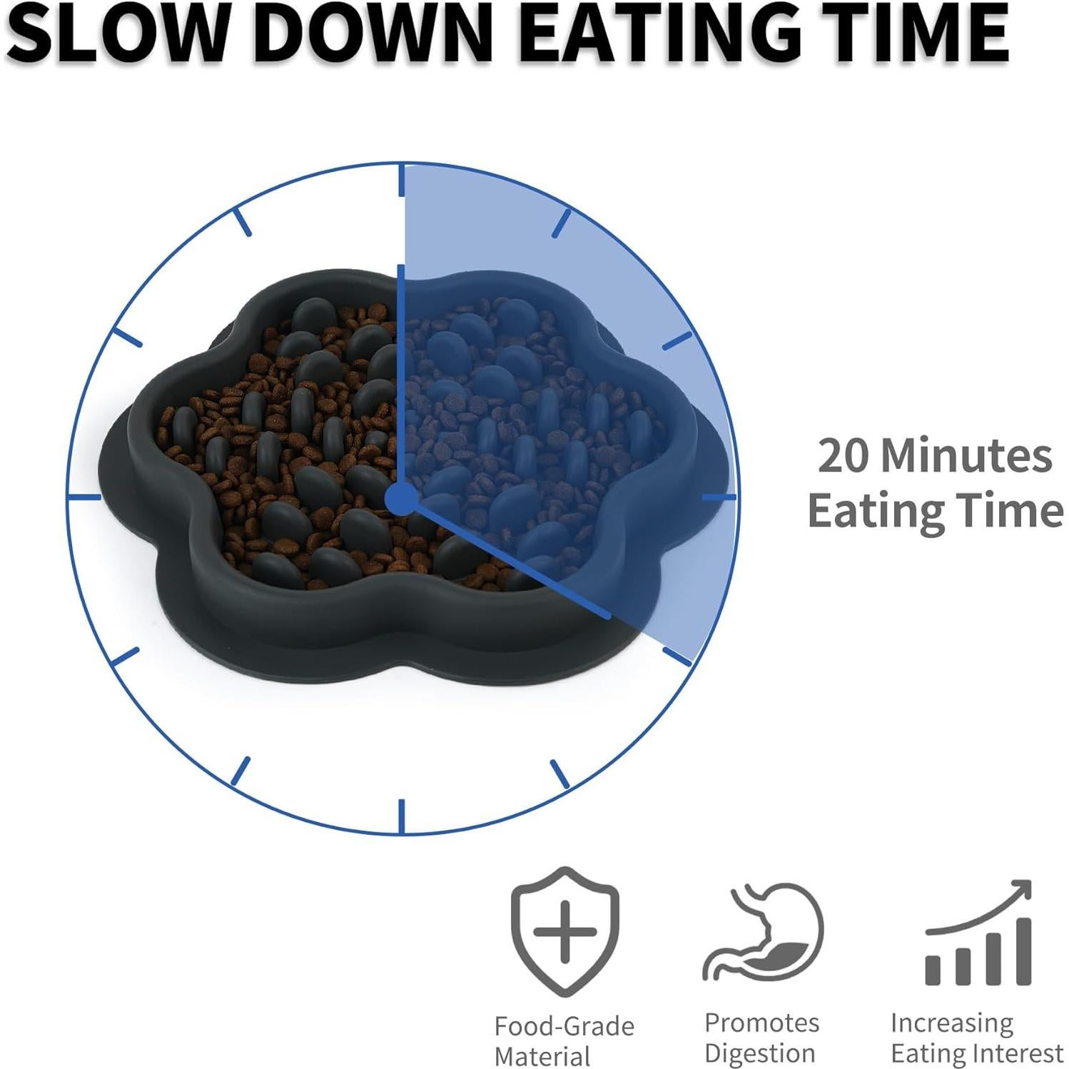 Cuenco Antiahogo para Perros MCHXN - Alimentación Lenta 22.86cm