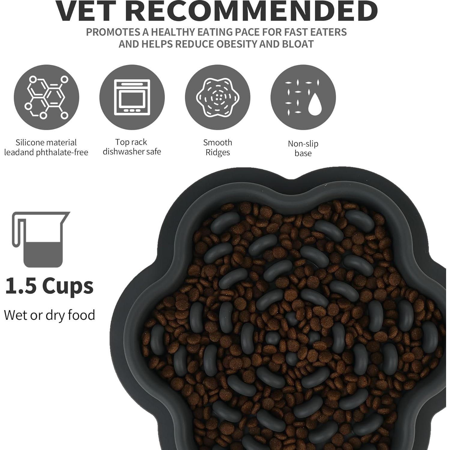 Cuenco Antiahogo para Perros MCHXN - Alimentación Lenta 22.86cm