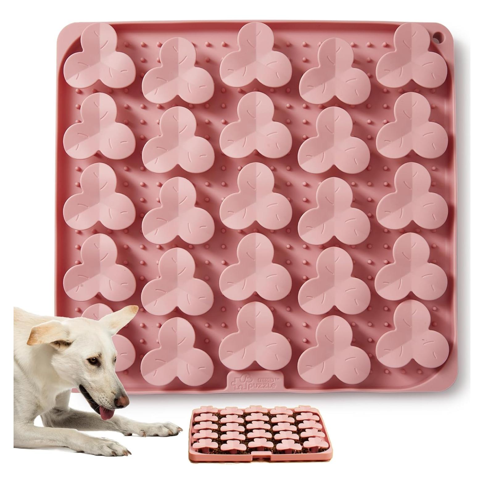 Alfombrilla de Silicona con Ventosas Puzzle Feeder Rosa 28x26cm