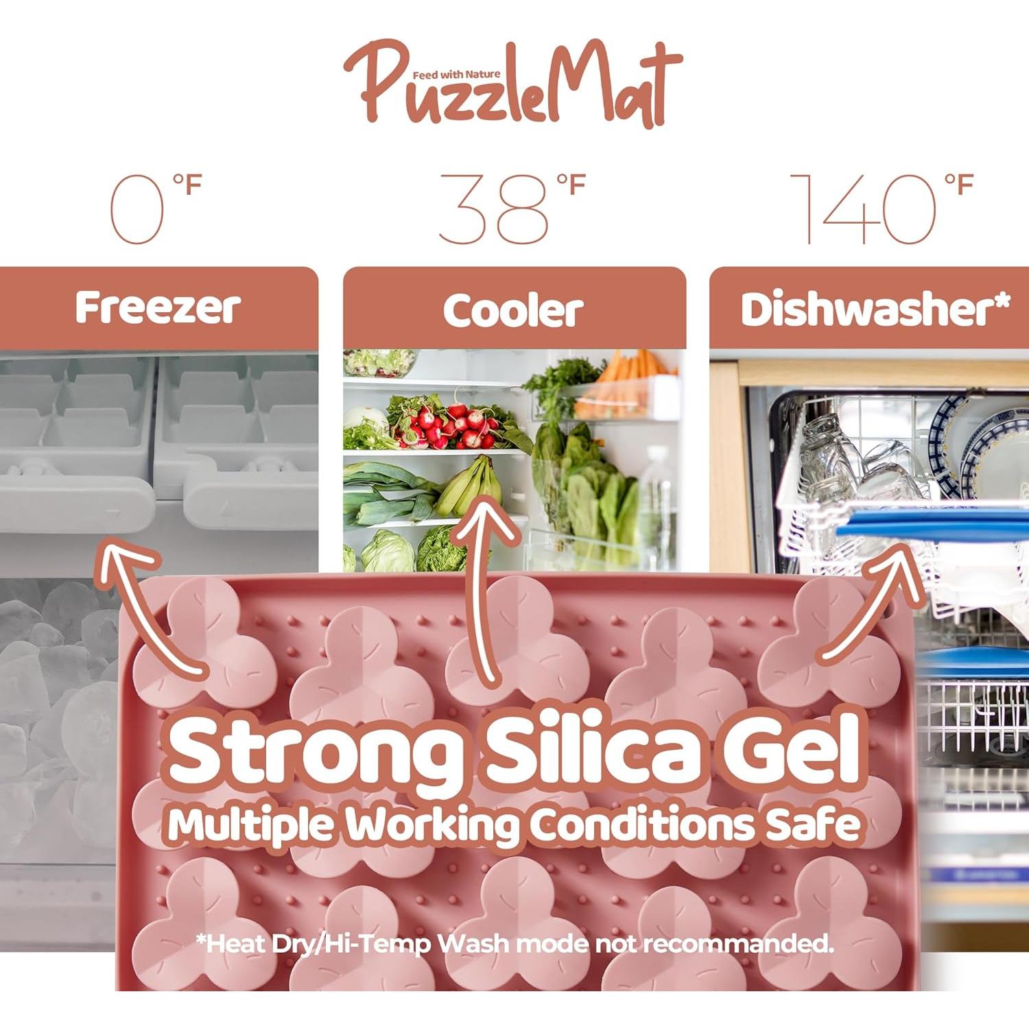 Alfombrilla de Silicona con Ventosas Puzzle Feeder Rosa 28x26cm