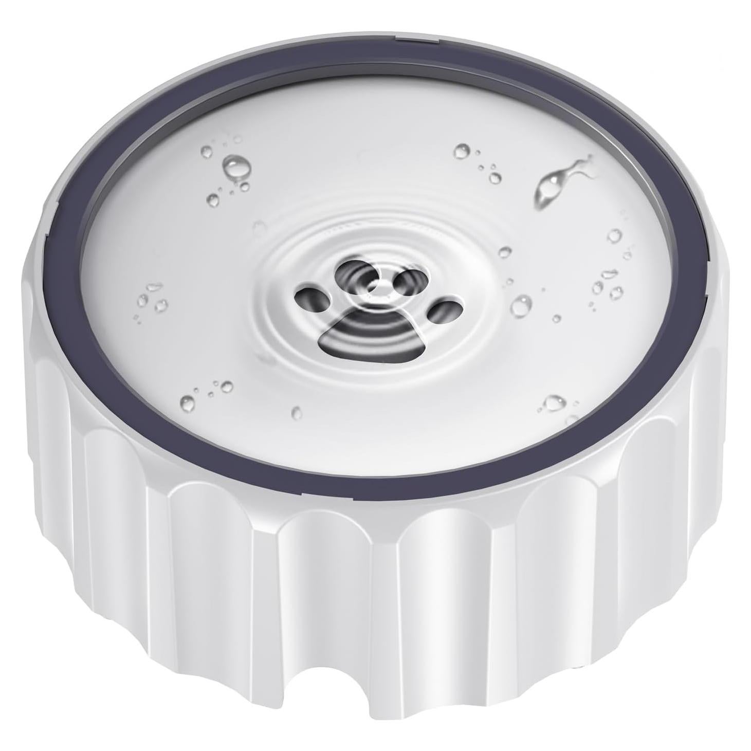 Cuenco de Agua Antideslizante para Perros 2L Famigreta Blanco