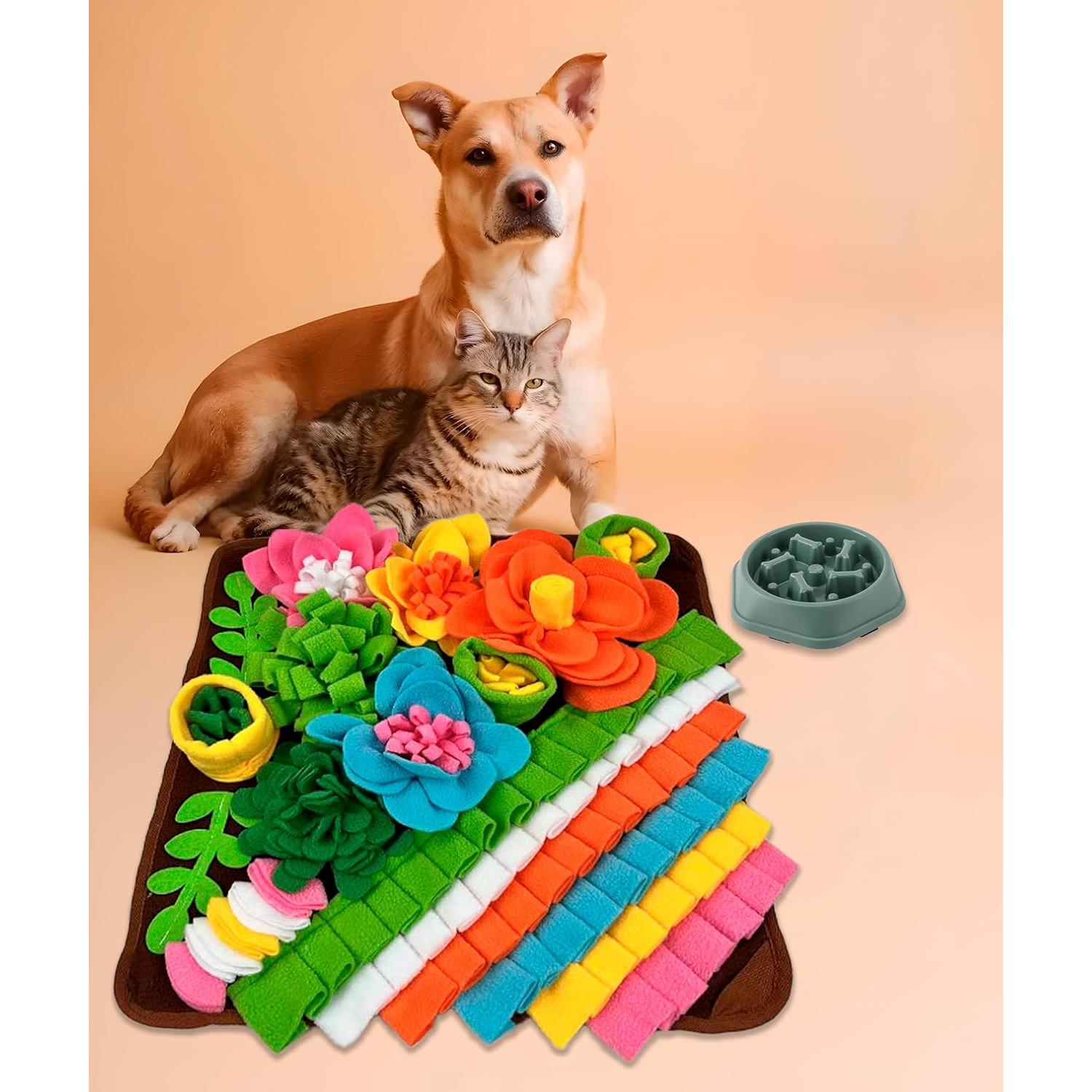 Alfombra de Olfato y Cuenco de Alimentación Lenta Snuffle 39cm