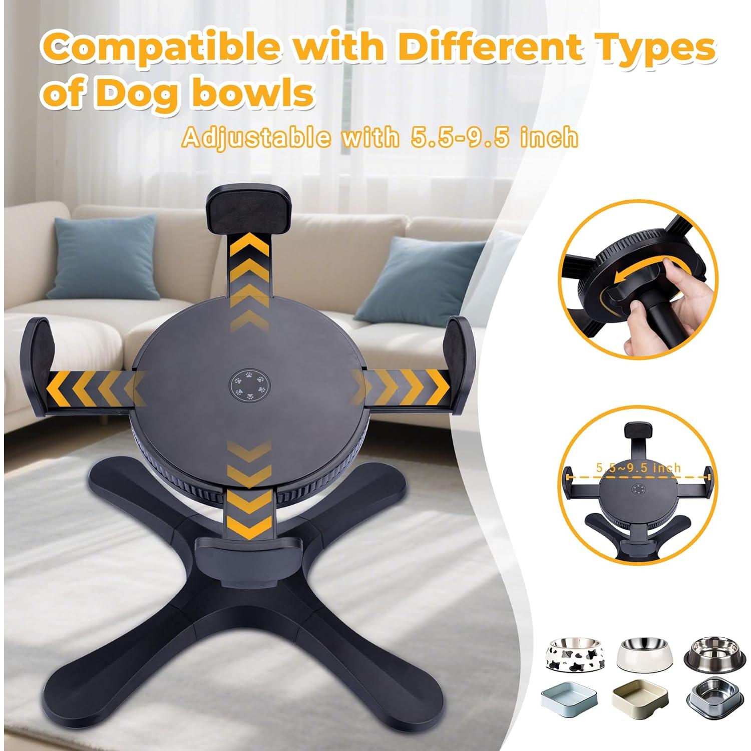 Soporte Ajustable para Cuencos de Perro KMXASP Elevado Antideslizante