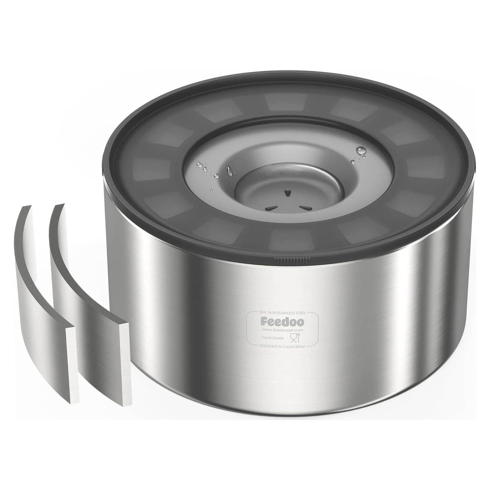 Tazón de Agua Sin Derrames Feedoo 3.8L Acero Inoxidable Doble Pared