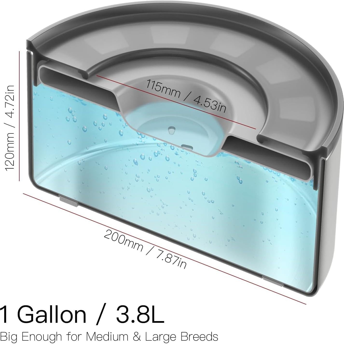 Tazón de Agua Sin Derrames Feedoo 3.8L Acero Inoxidable Doble Pared