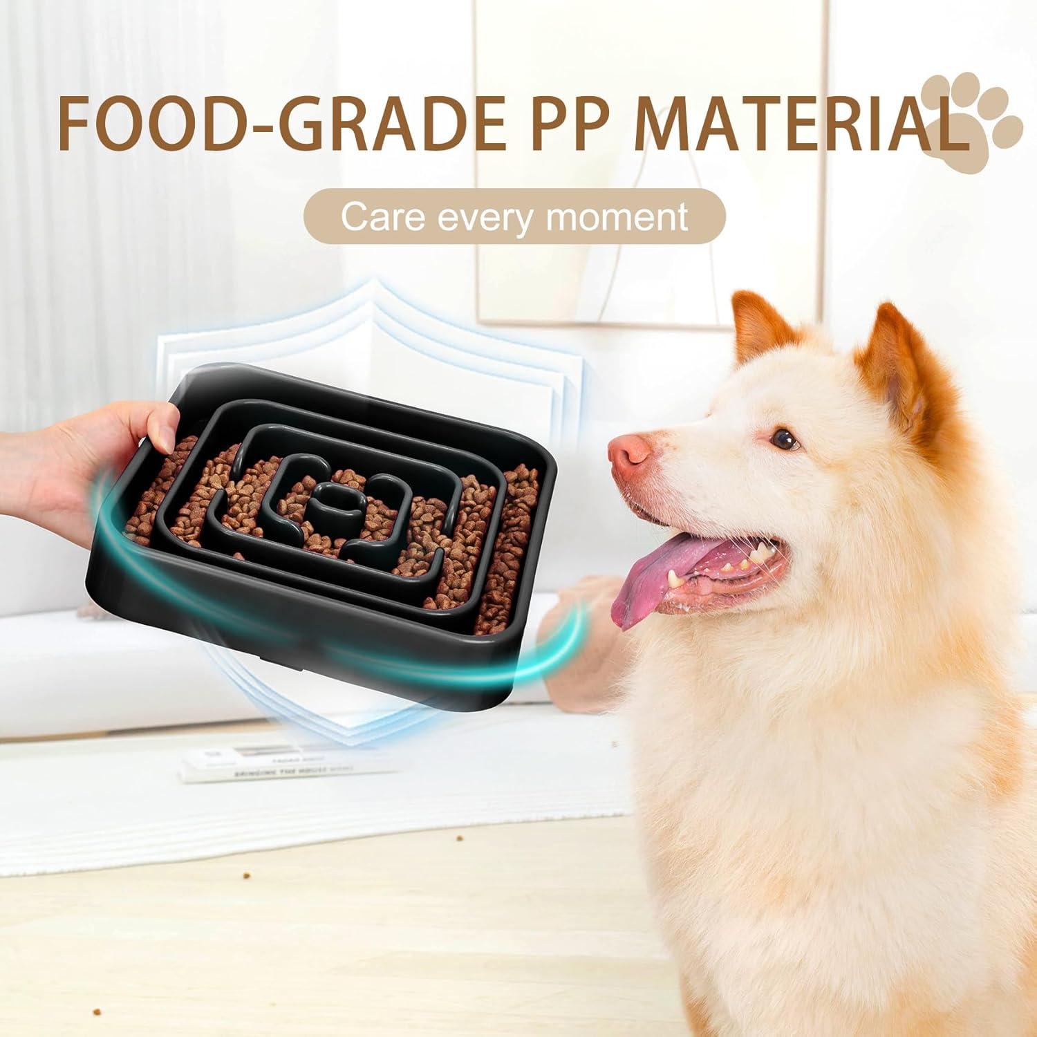 Cuenco de Alimentación Lenta para Perros LLUAII Negro 24 cm