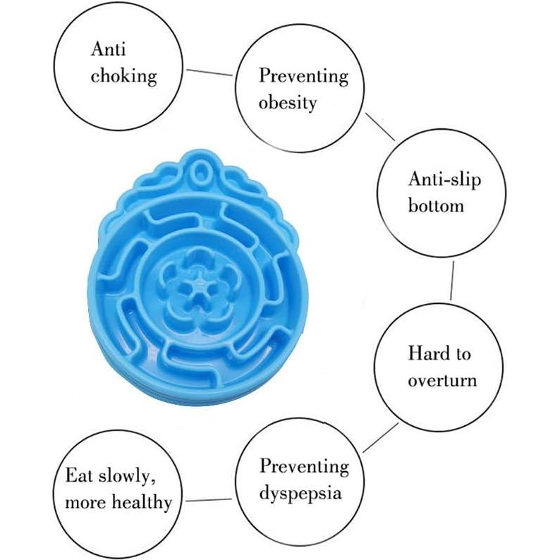 Cuenco de Alimentación Lenta para Perros y Gatos AIDAWAYLAI Rosa 24.9x19.5 cm