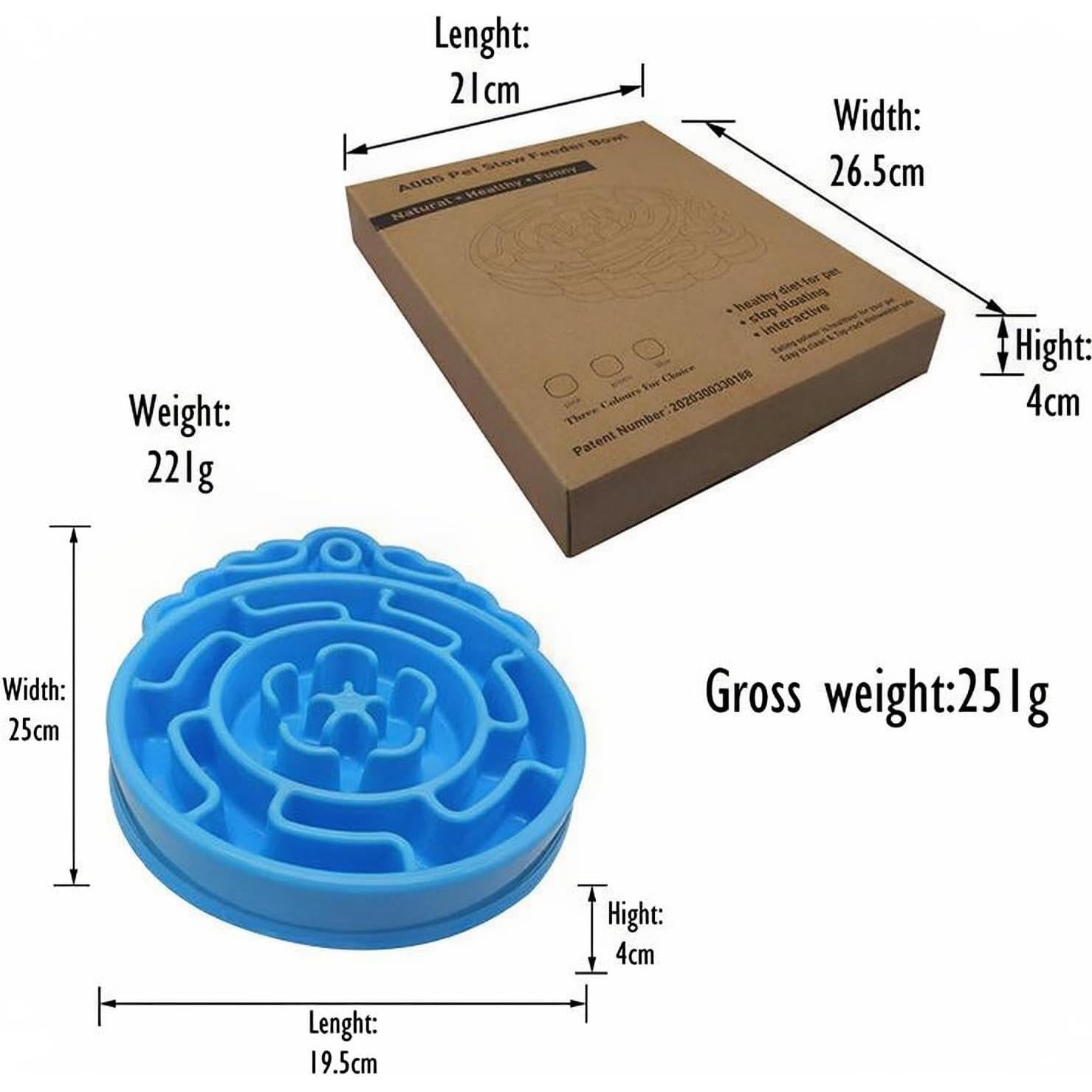 Cuenco de Alimentación Lenta para Perros y Gatos AIDAWAYLAI Rosa 24.9x19.5 cm