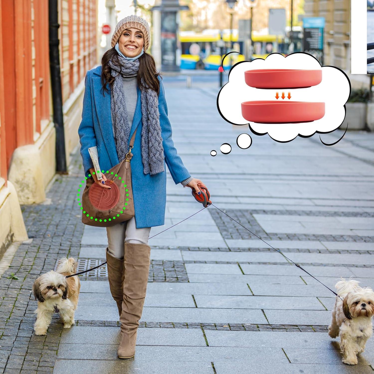 Juego de Cuencos de Silicona VEEVAO para Perros y Gatos 1.4L y 2L