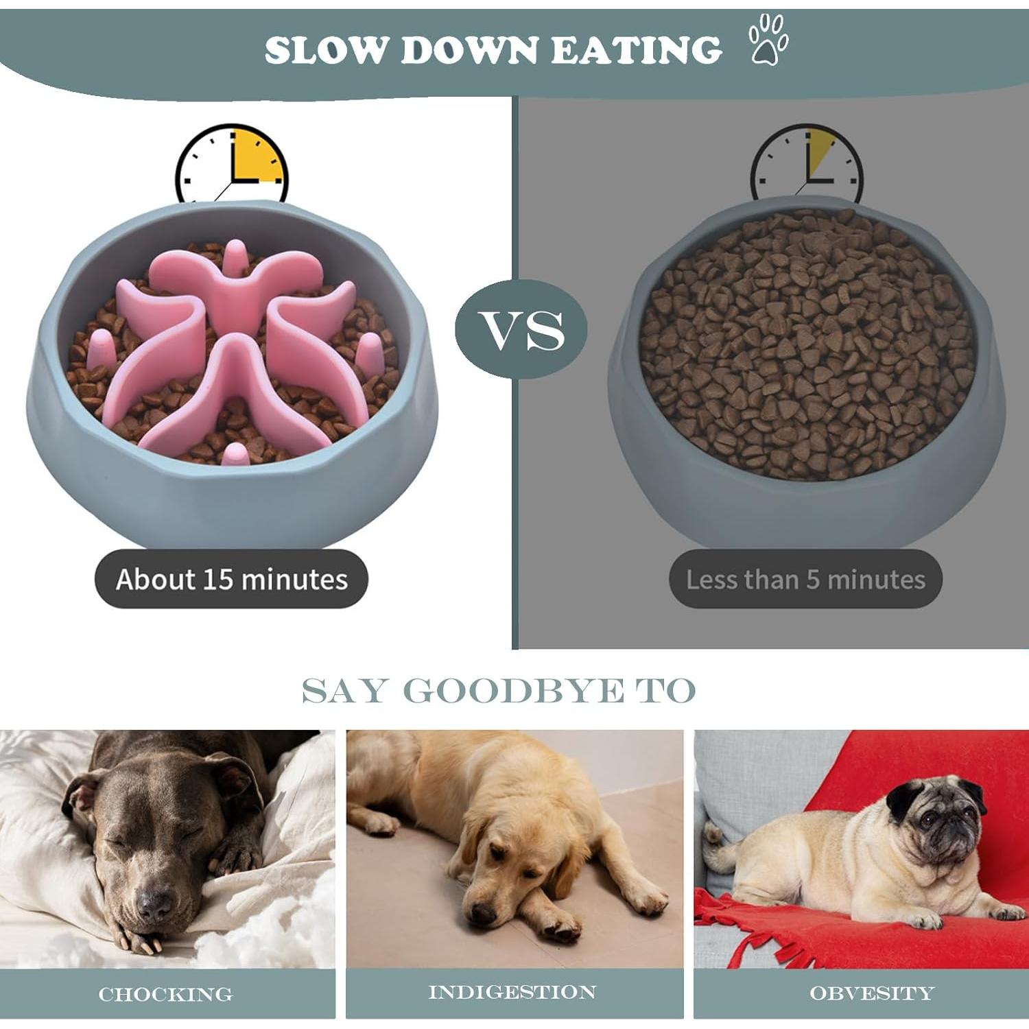 Inserto de Silicona para Cuencos de Perro Dewvie Mediano Rosa