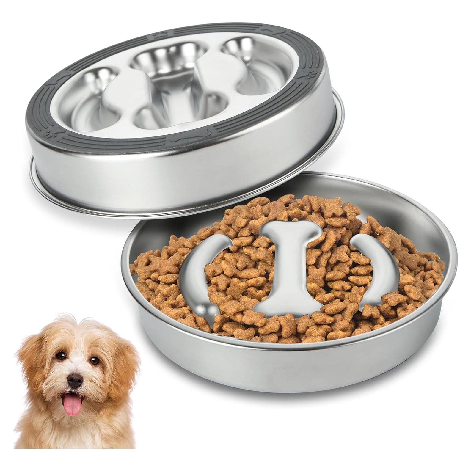 Cuenco Antideslizante para Perros LDXDRU 21.8cm Acero Inoxidable